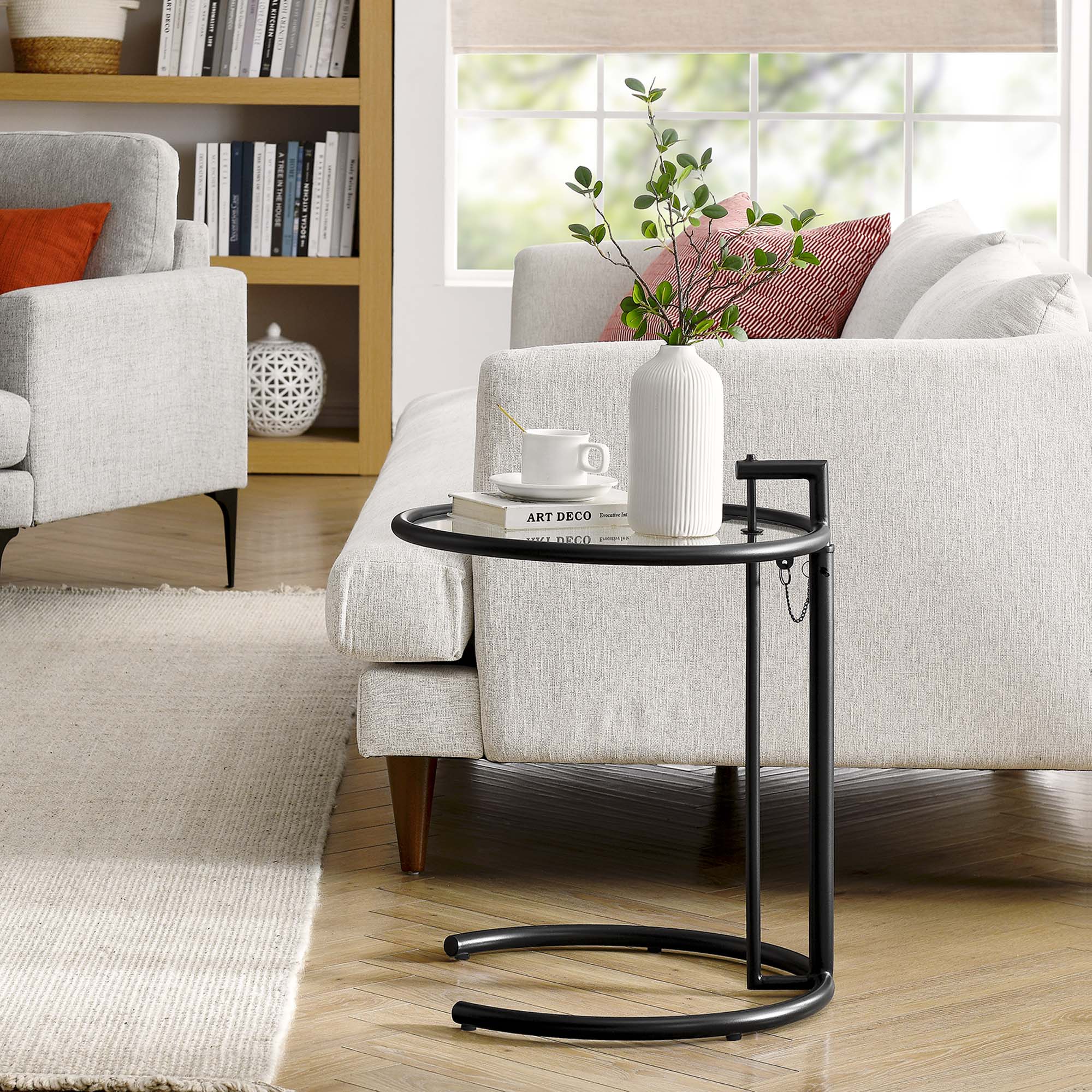 Eileen Gray Metal Side Table, Black