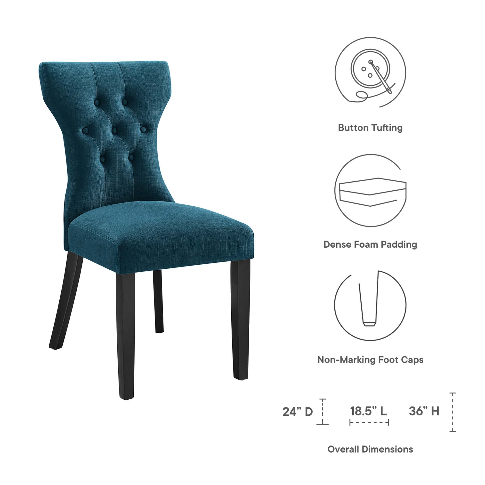 Silhouette Dining Side Chair, Azure
