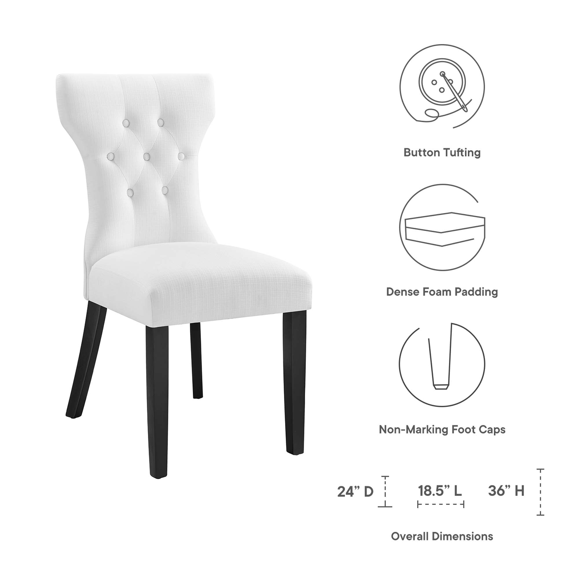 Silhouette Dining Side Chair, White