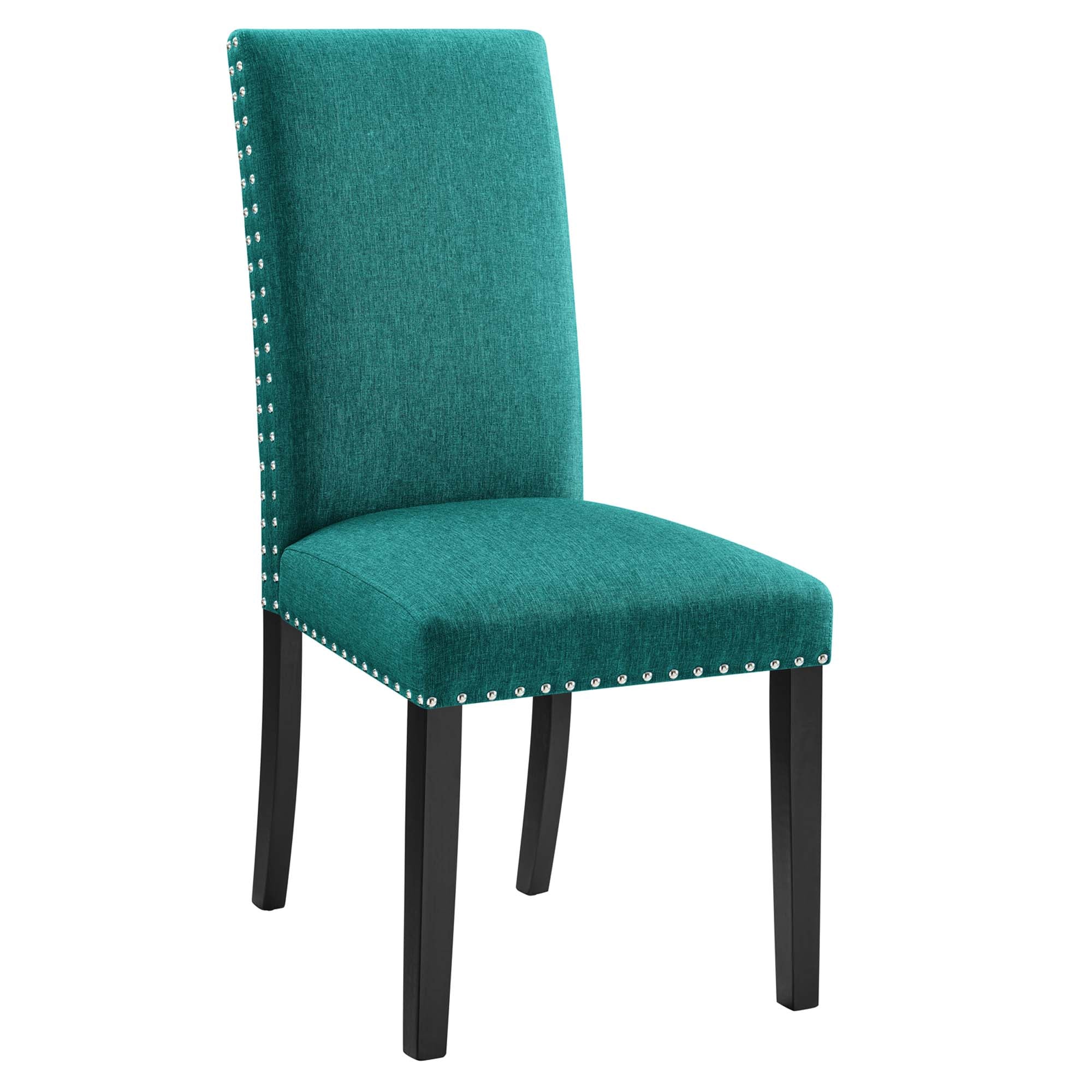 Parcel Dining Upholstered Fabric Side Chair, Teal