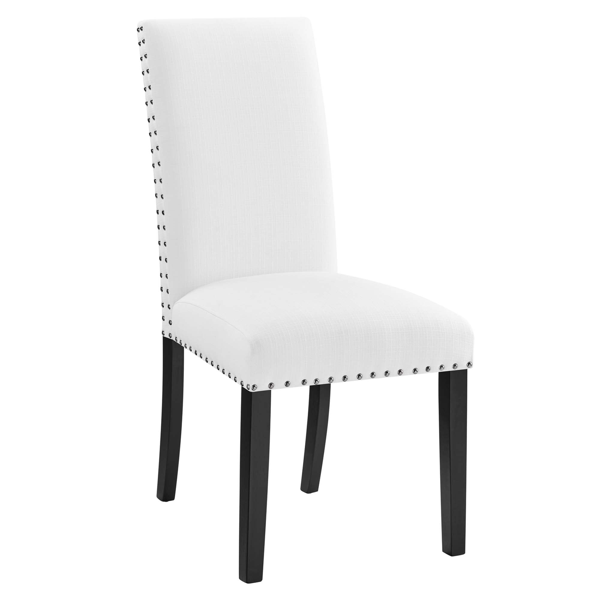 Parcel Dining Upholstered Fabric Side Chair, White