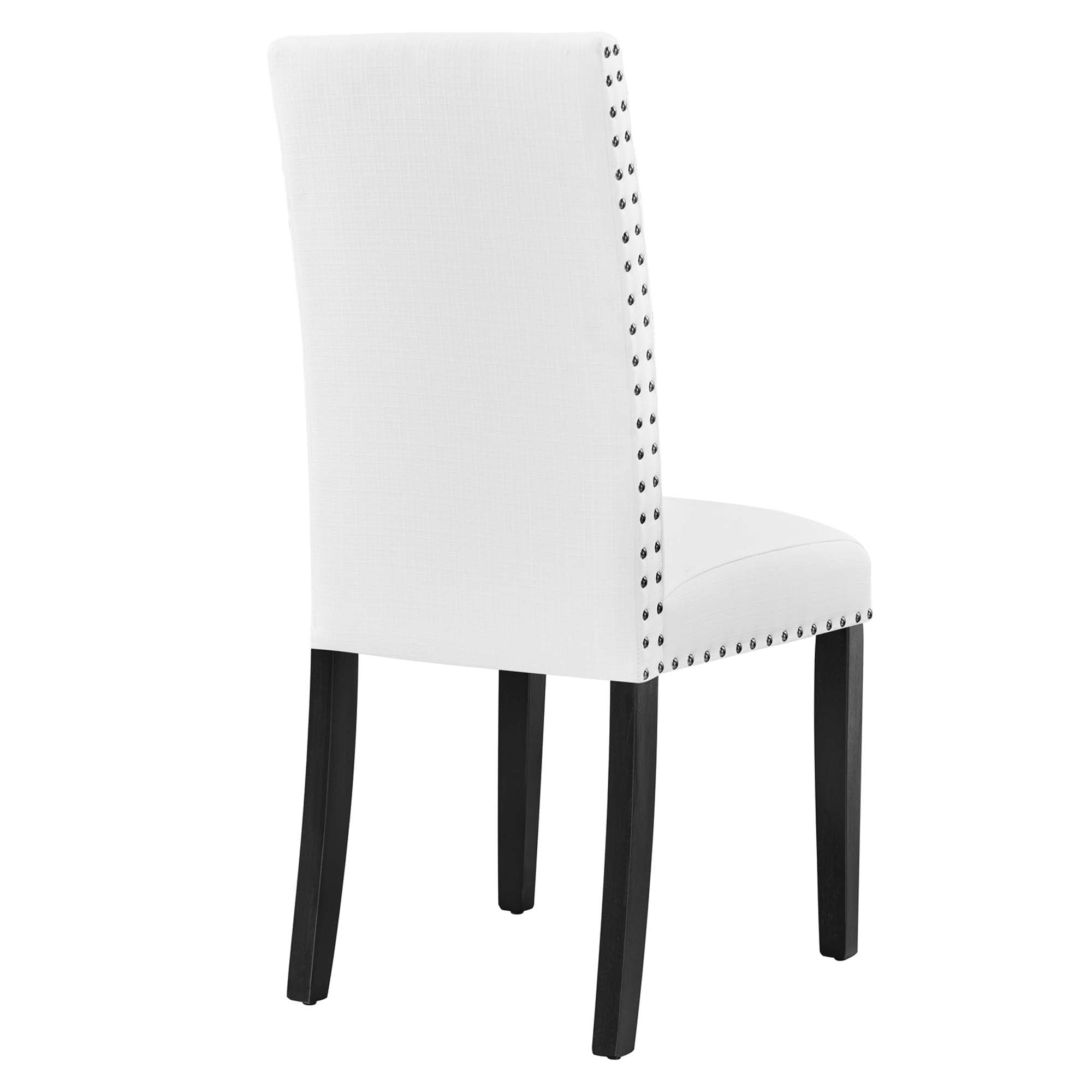 Parcel Dining Upholstered Fabric Side Chair, White