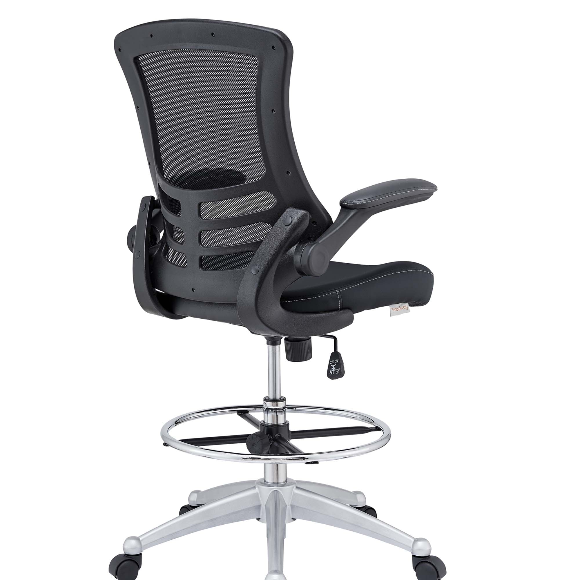 Attainment Vinyl Drafting Chair, Black