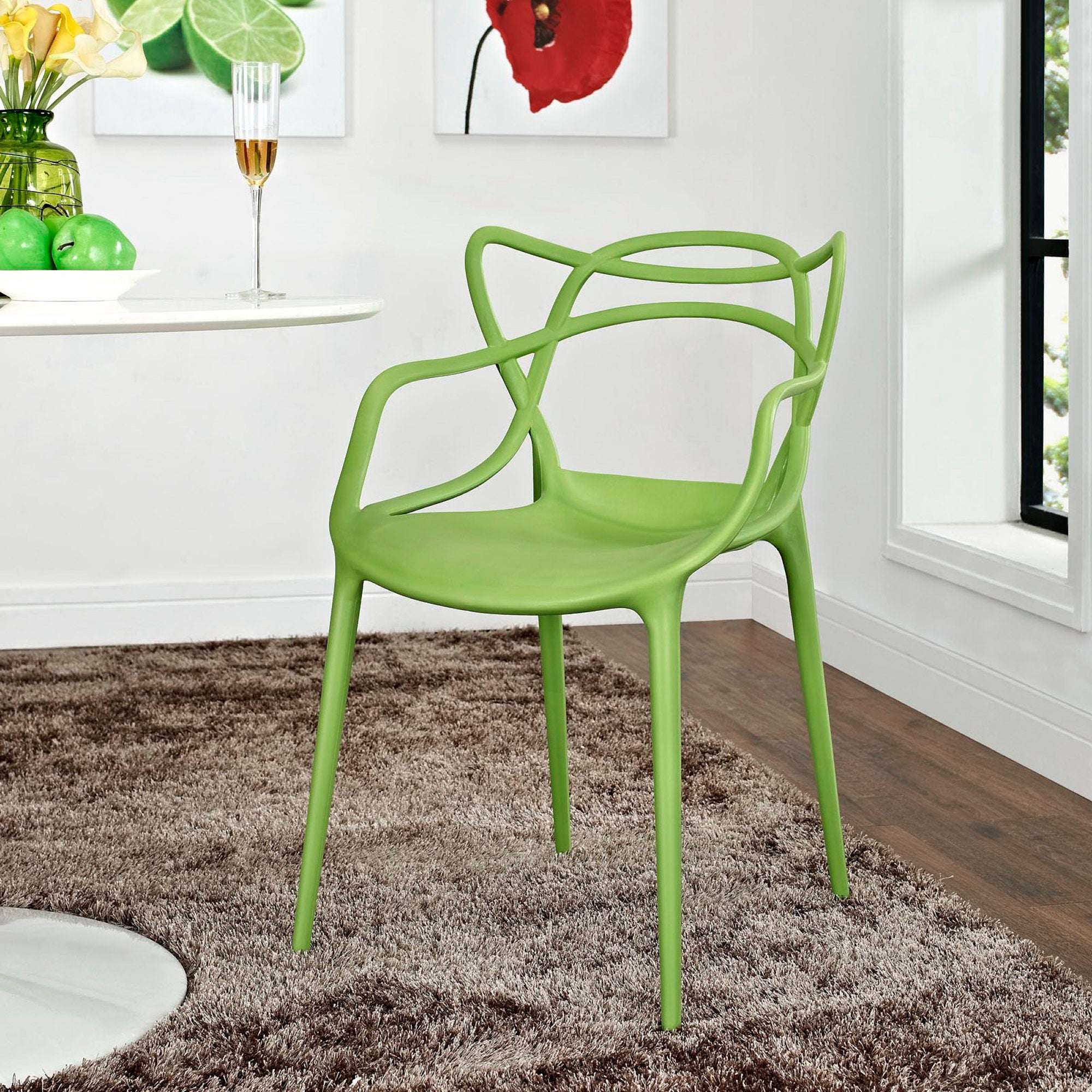 Entangled Dining Armchair, Green