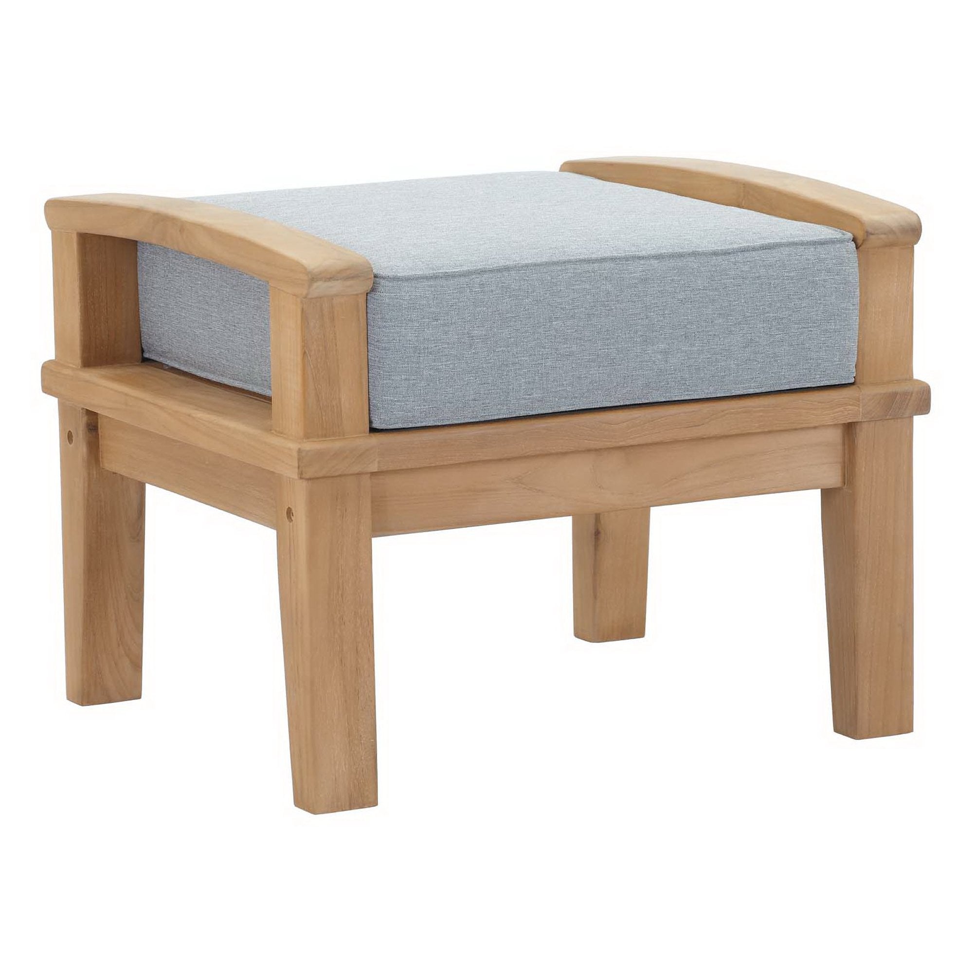 Marina 5 Piece Outdoor Patio Teak Set, Natural Gray