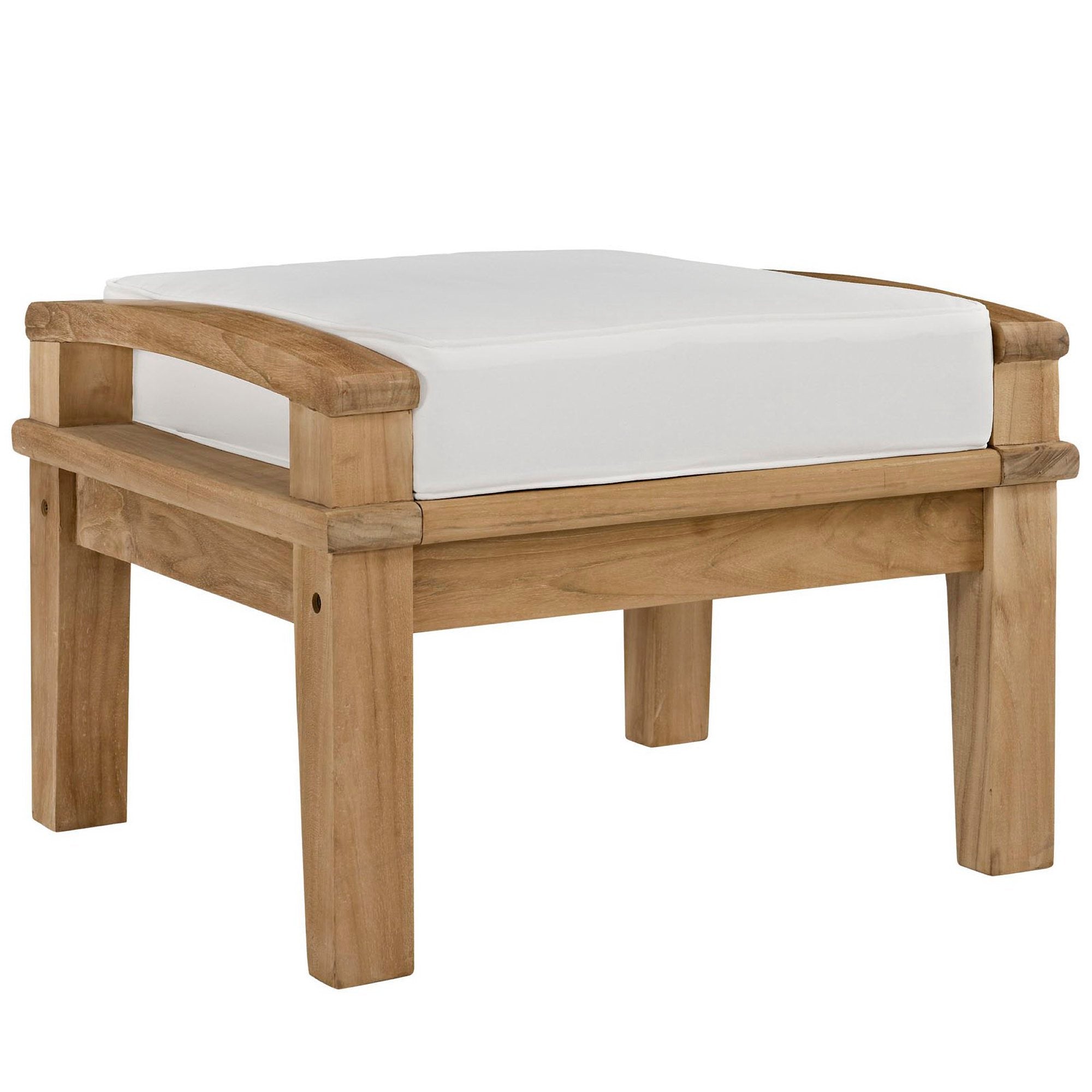 Marina 7 Piece Outdoor Patio Teak Set, Natural White