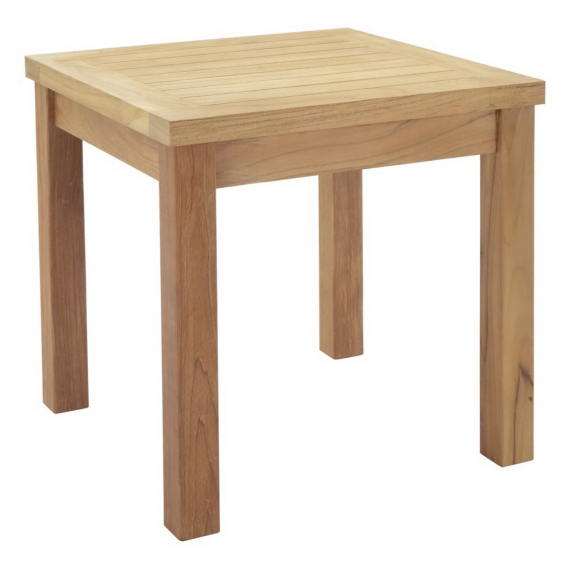 Marina 3 Piece Outdoor Patio Teak Set, Natural Navy
