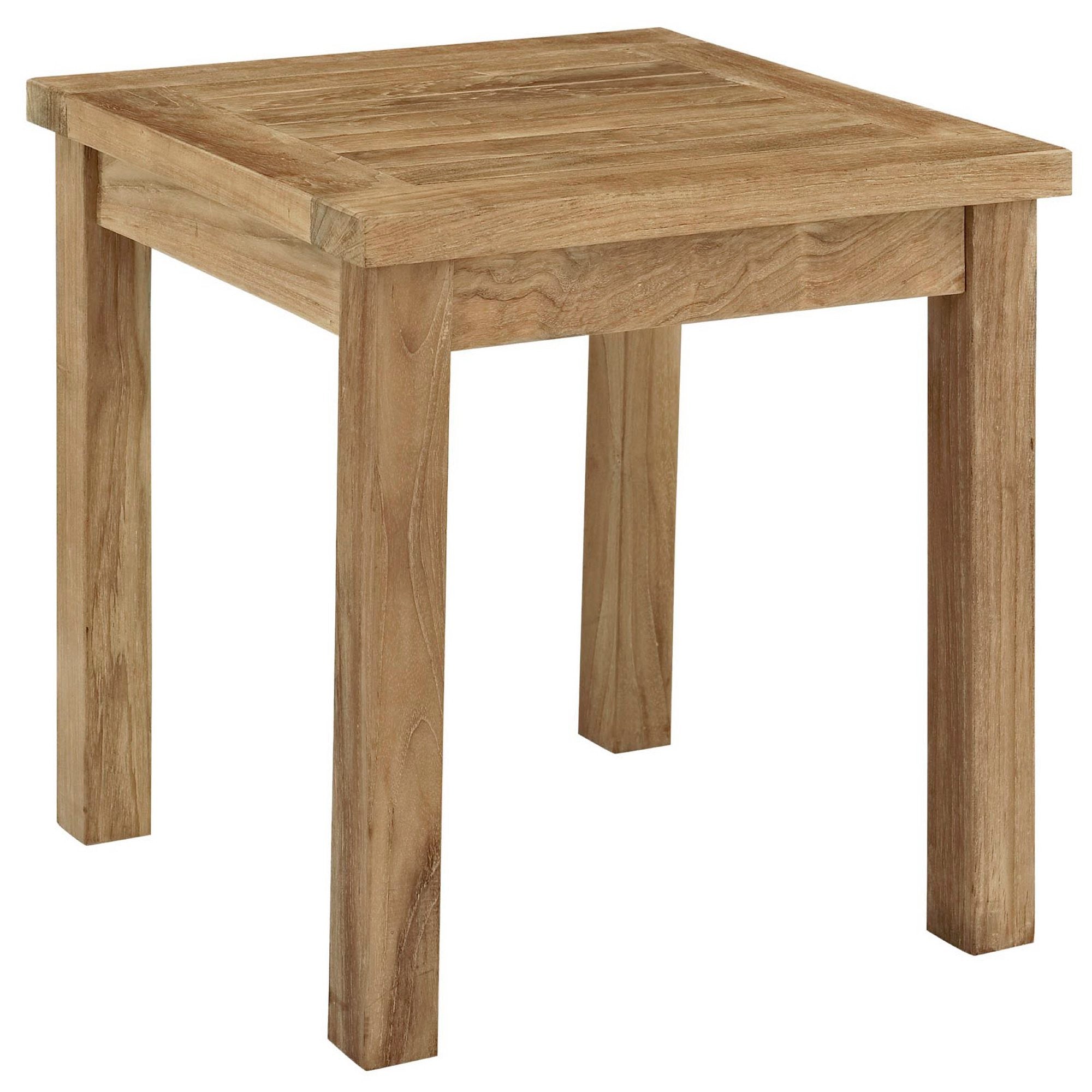 Marina 3 Piece Outdoor Patio Teak Set, Natural White