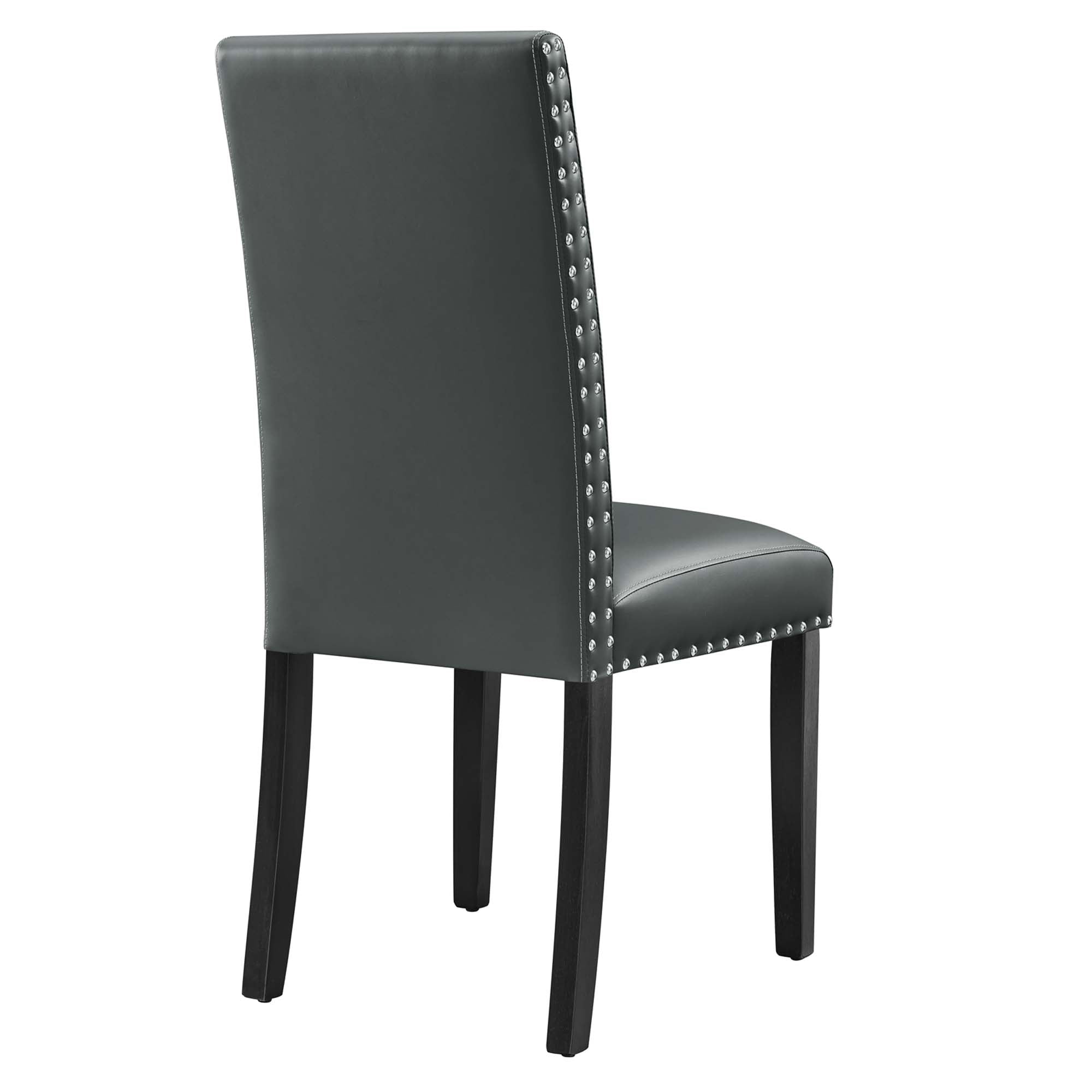 Parcel Dining Faux Leather Side Chair, Gray