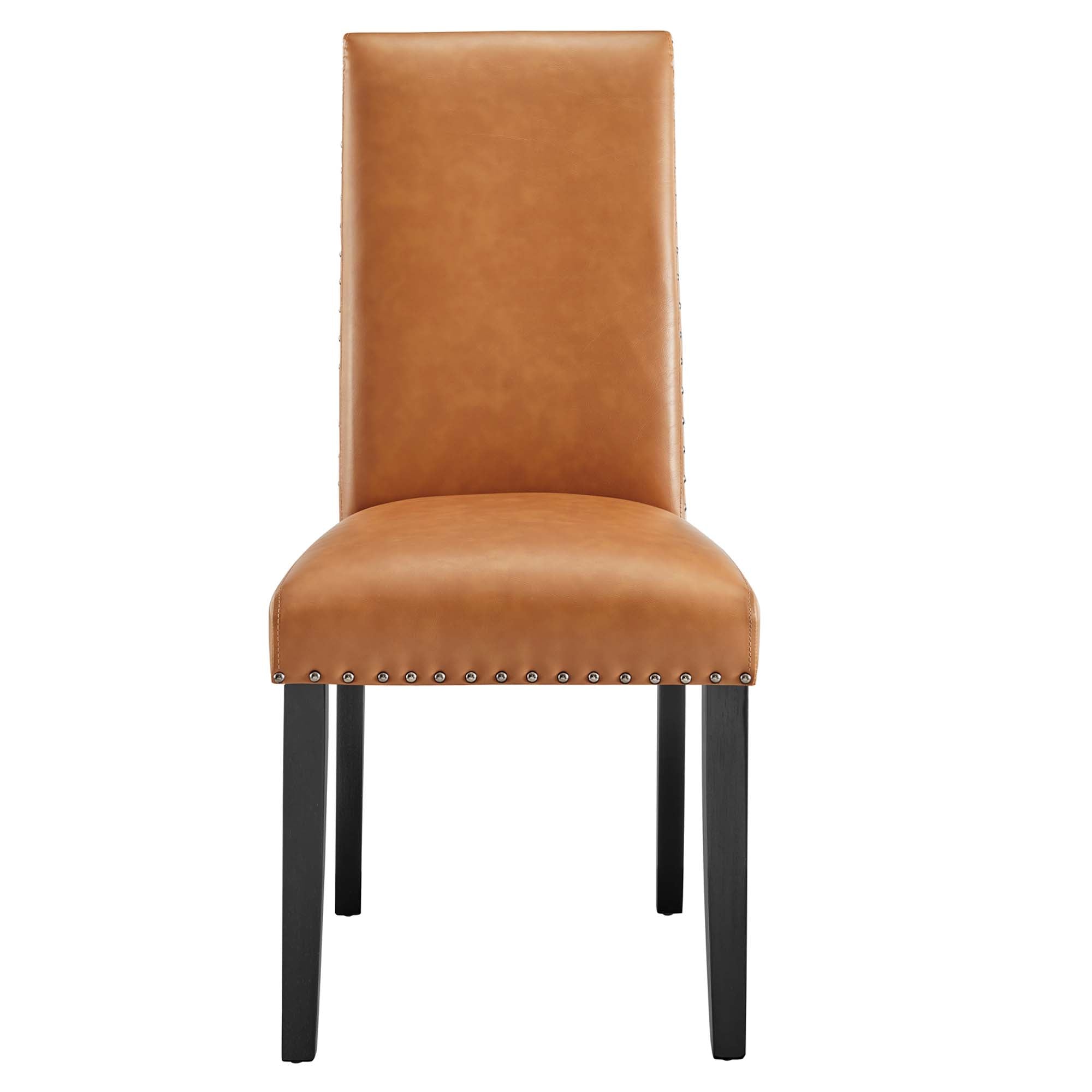 Parcel Dining Faux Leather Side Chair, Tan