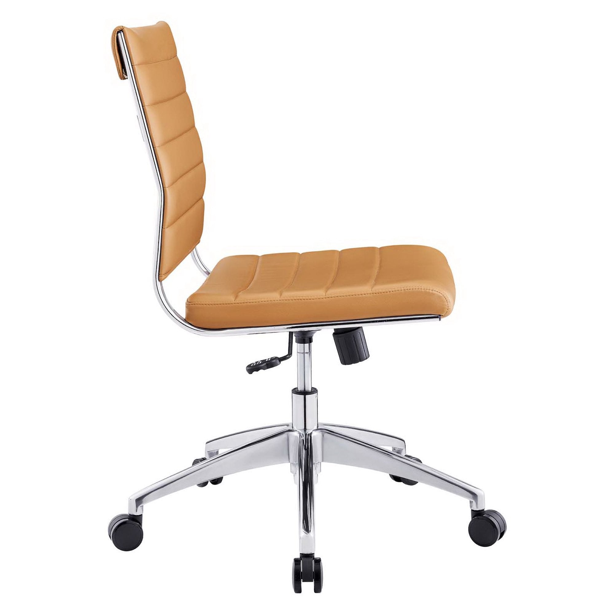 Jive Armless Mid Back Office Chair, Tan