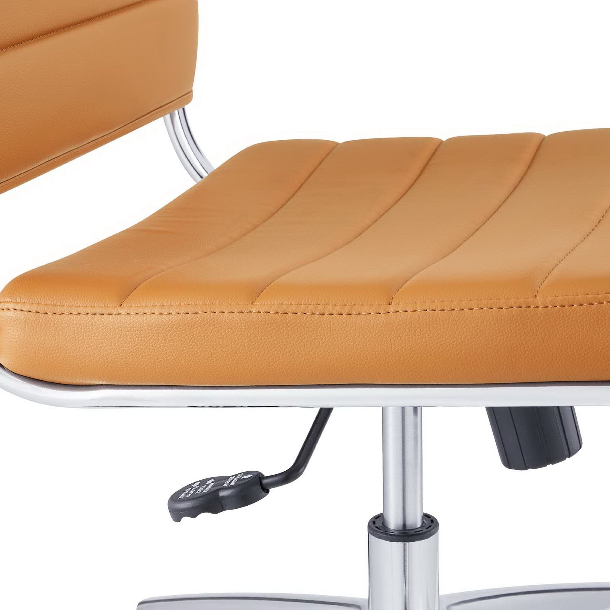 Jive Armless Mid Back Office Chair, Tan