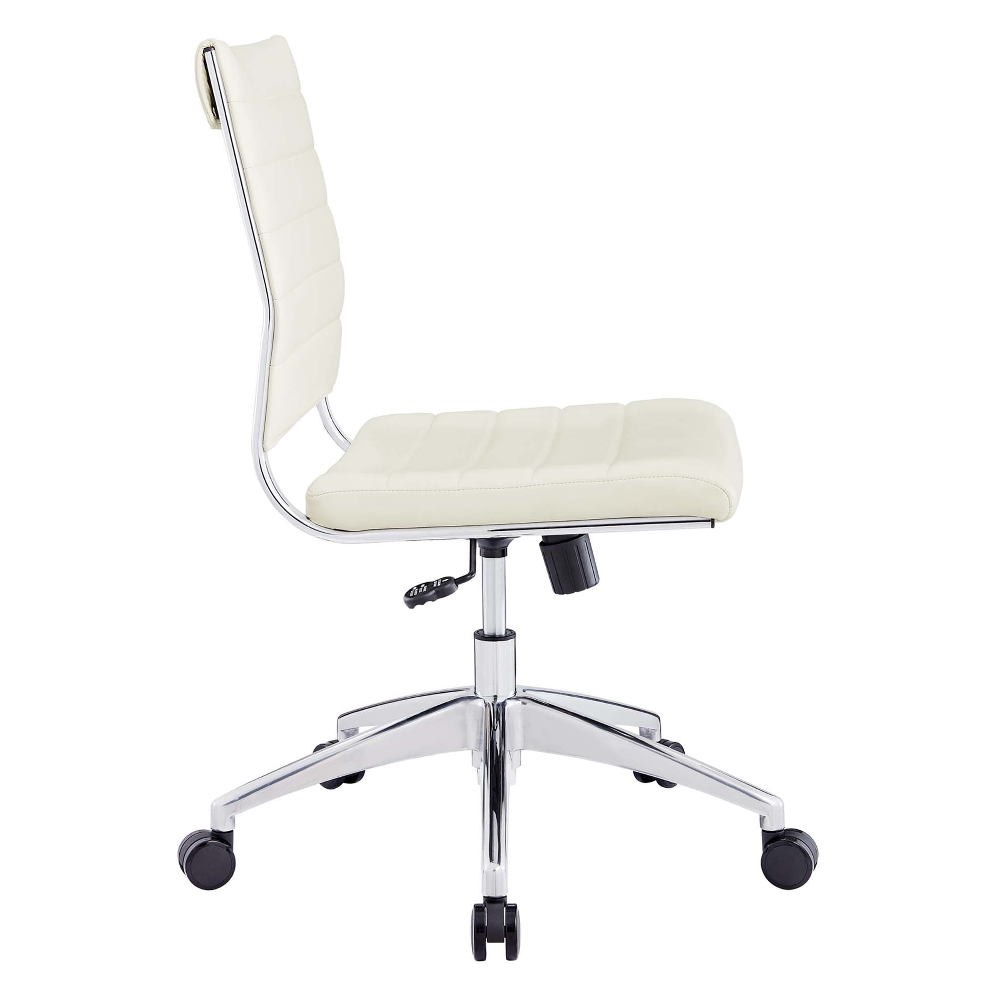 Jive Armless Mid Back Office Chair, White