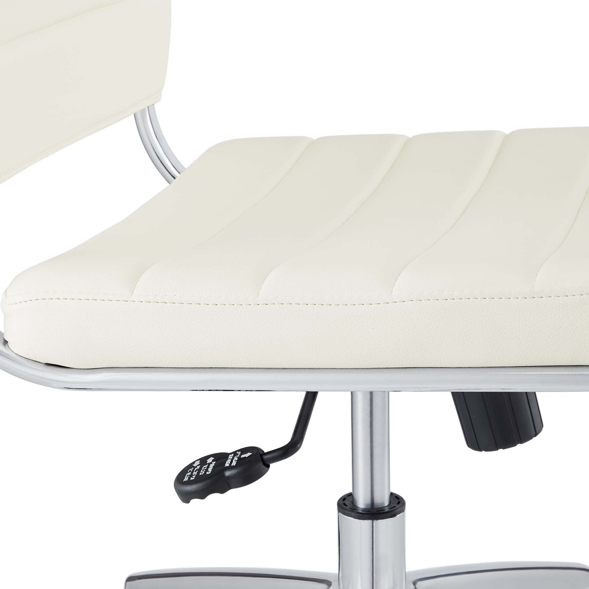 Jive Armless Mid Back Office Chair, White