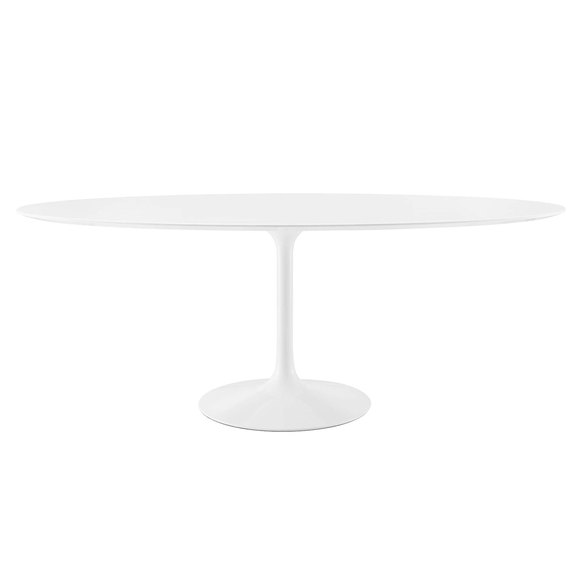 Lippa 78" Oval Wood Dining Table, White