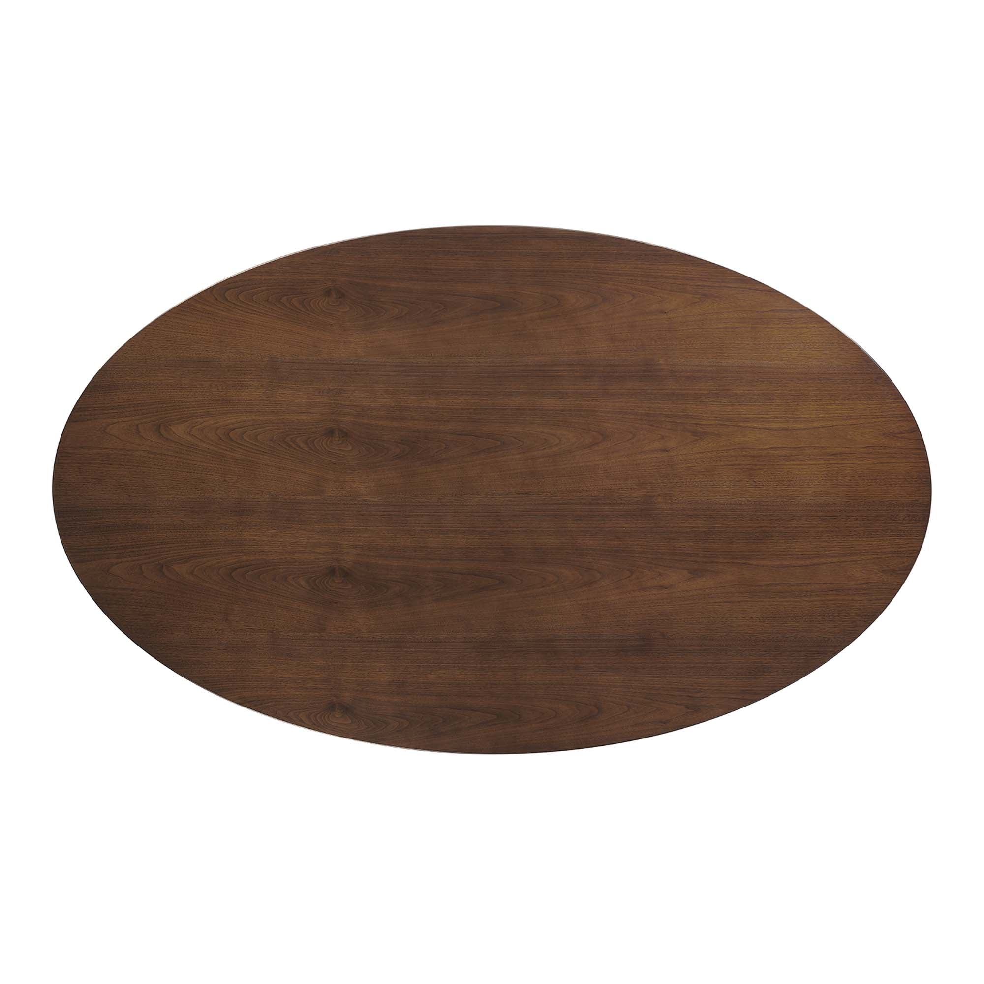 Lippa 78" Oval Wood Dining Table, Walnut