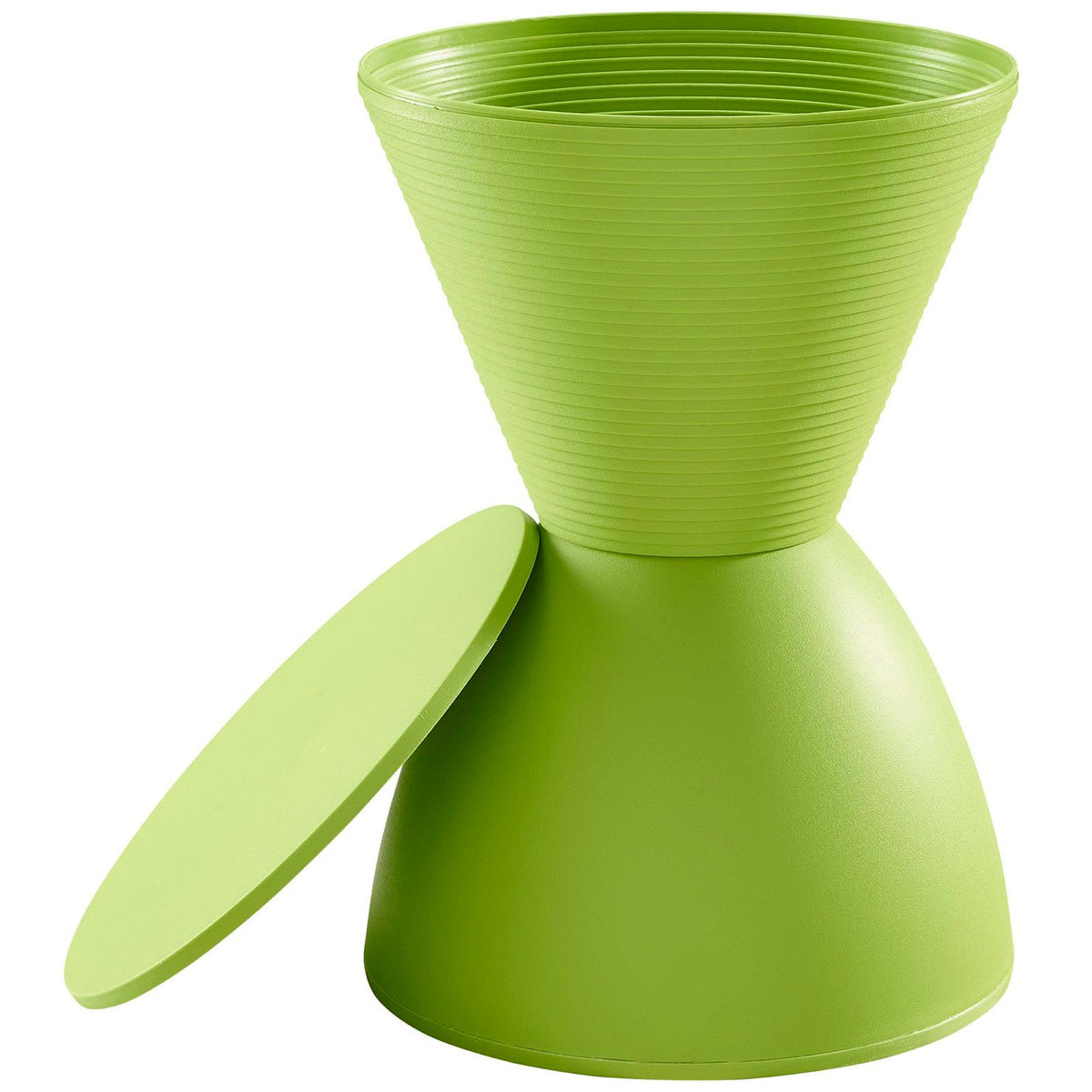 Haste Backless Stool, Green