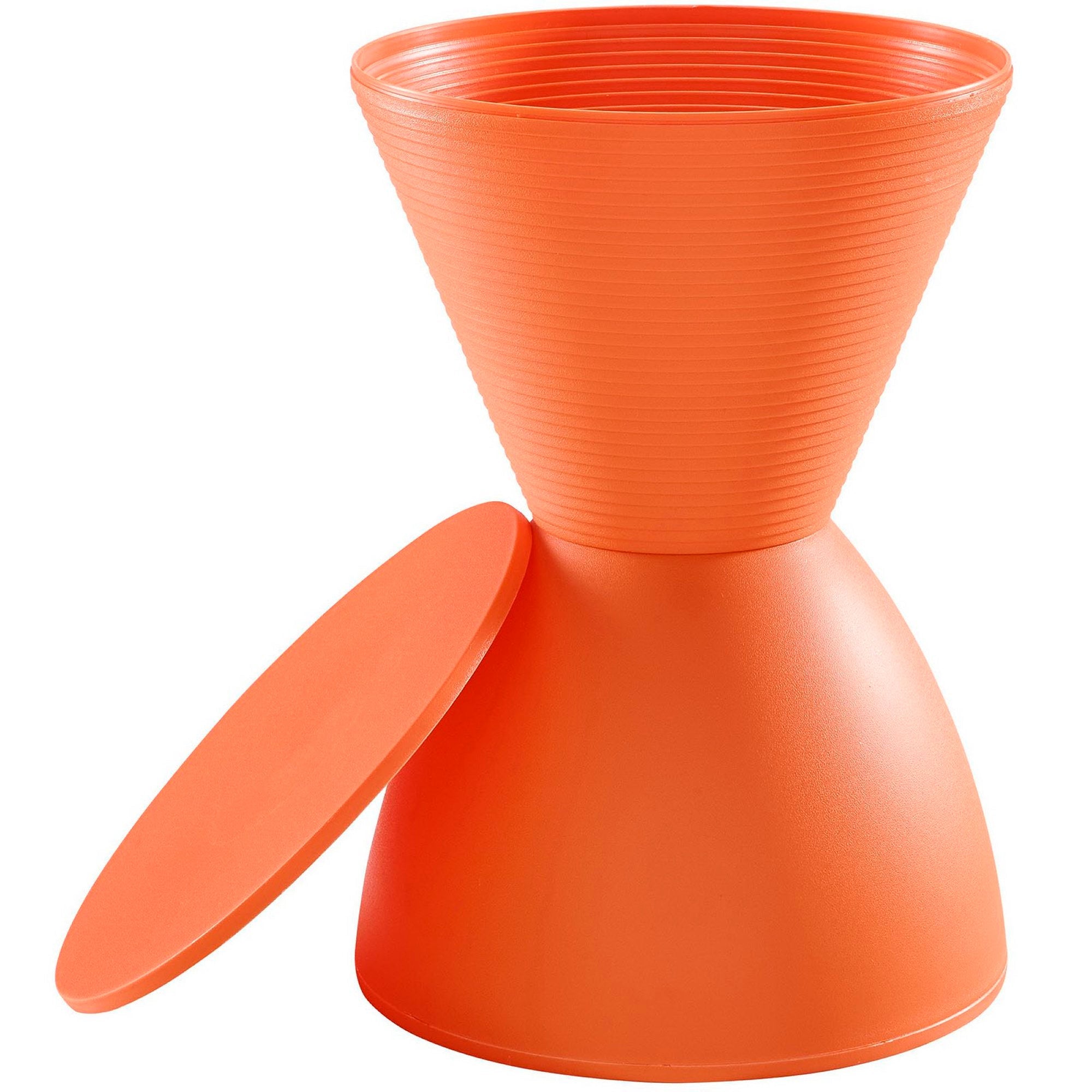Haste Backless Stool, Orange