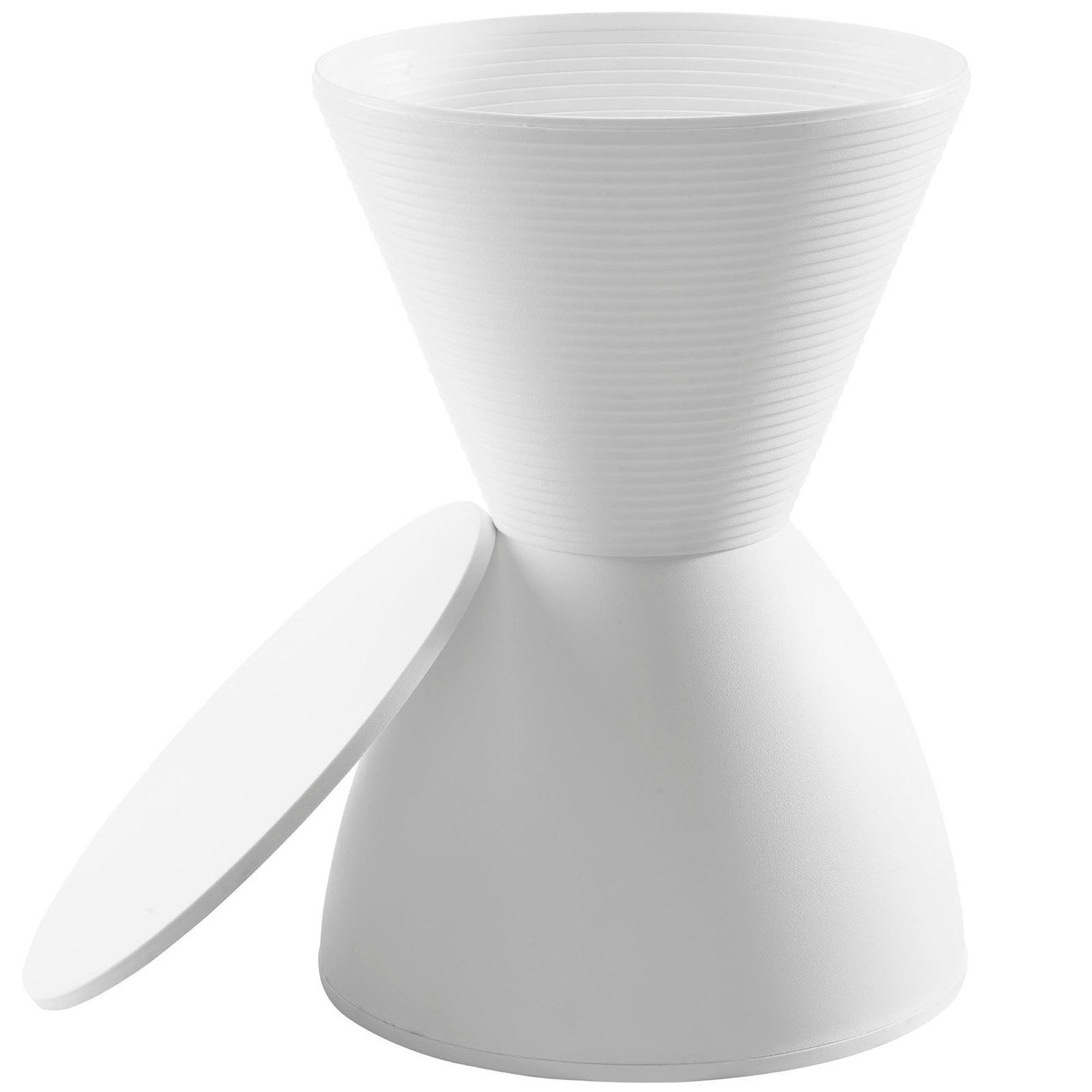 Haste Backless Stool, White