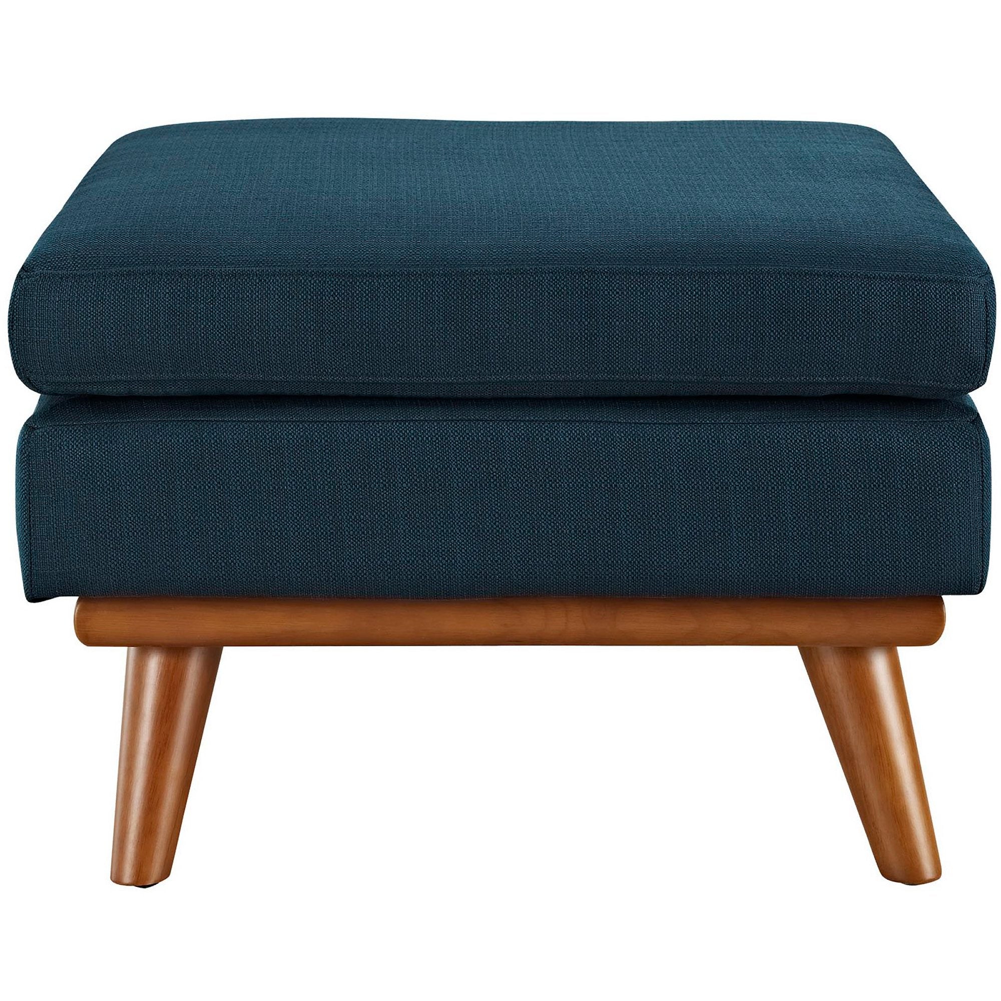 Engage Upholstered Fabric Ottoman, Azure