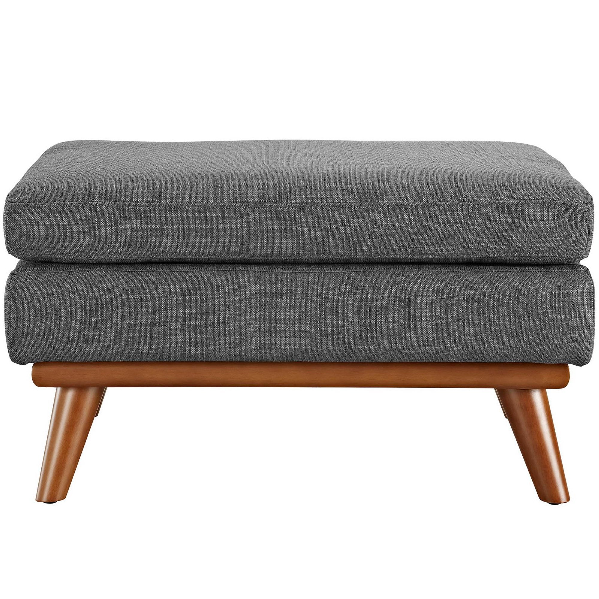 Engage Upholstered Fabric Ottoman, Gray