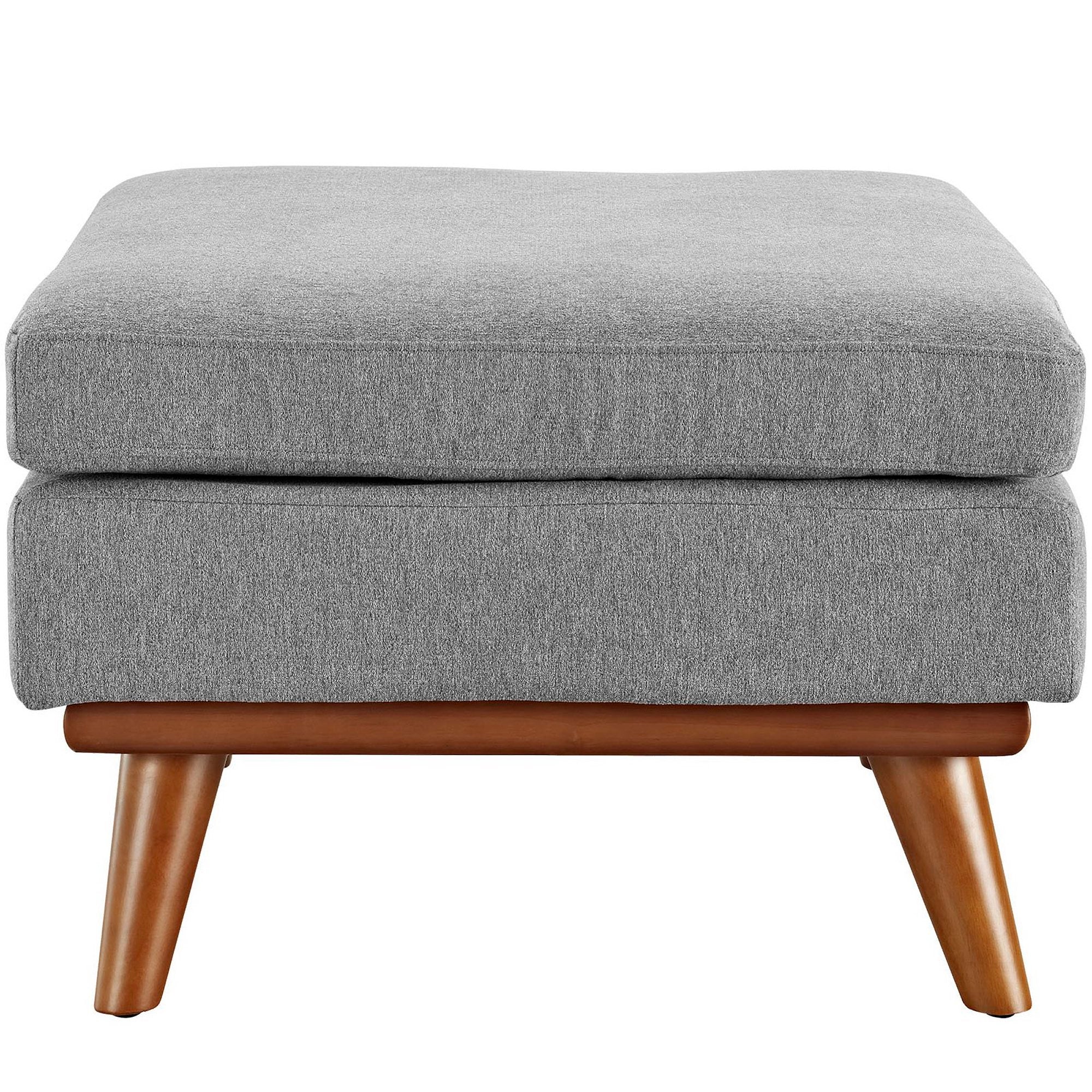 Engage Upholstered Fabric Ottoman, Expectation Gray
