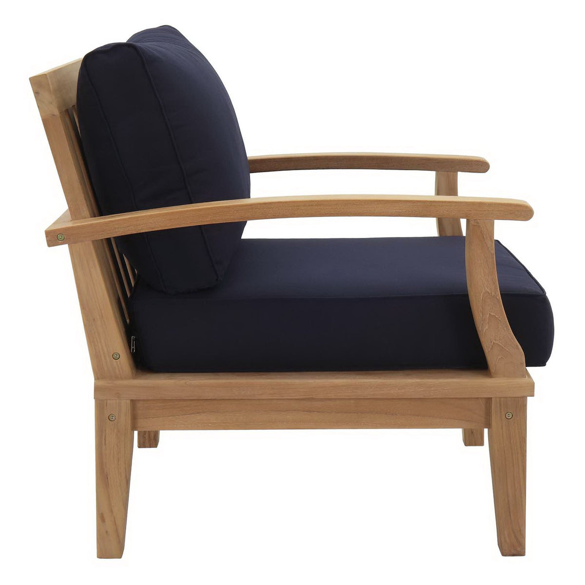 Marina 6 Piece Outdoor Patio Teak Set, Natural Navy - Model EEI-1816