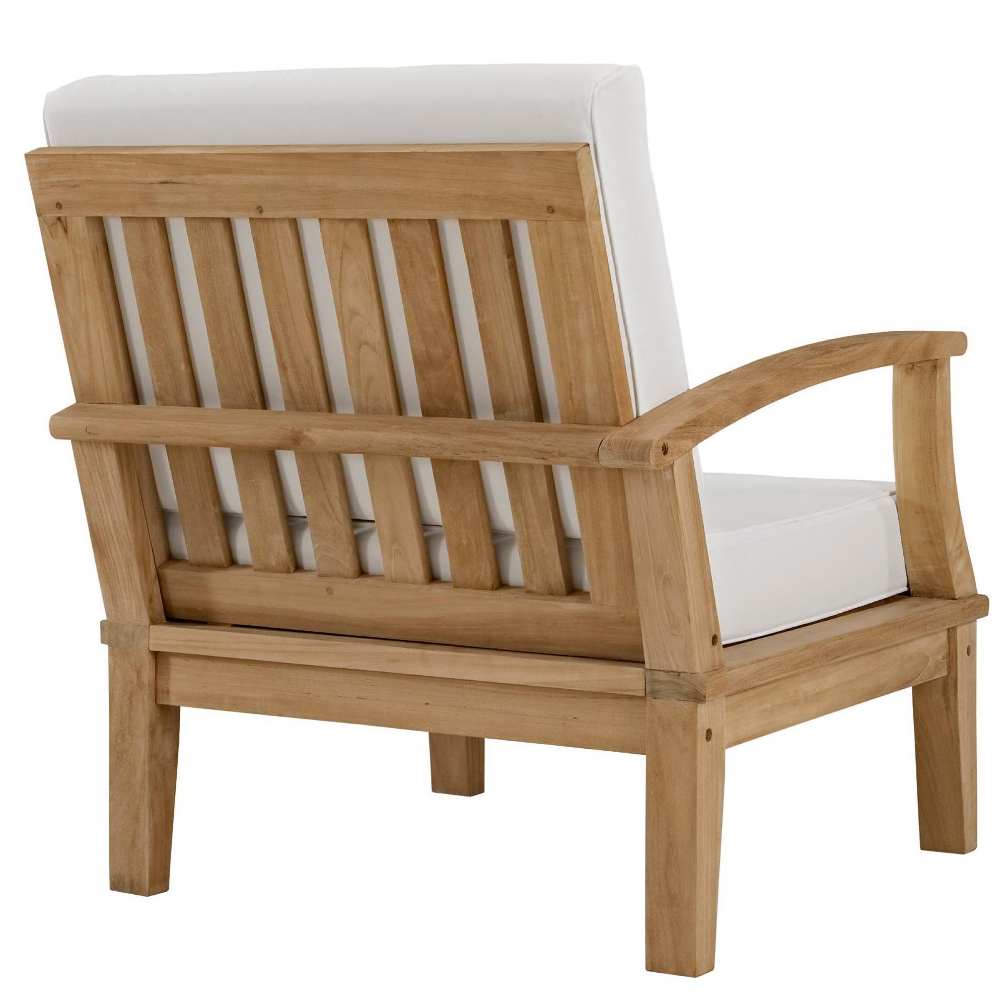 Marina 8 Piece Outdoor Patio Teak Set, Natural White