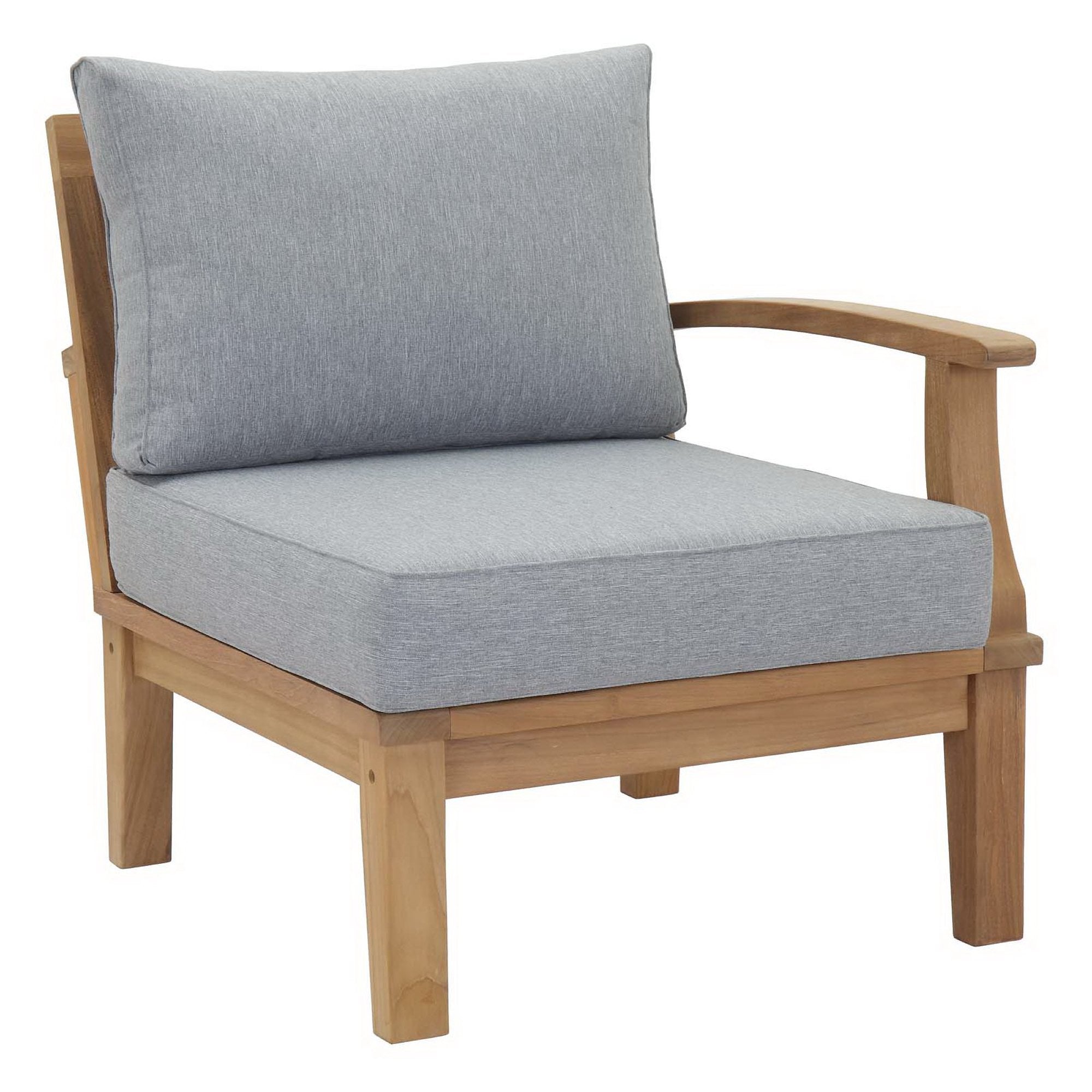 Marina 2 Piece Outdoor Patio Teak Set, Natural Gray