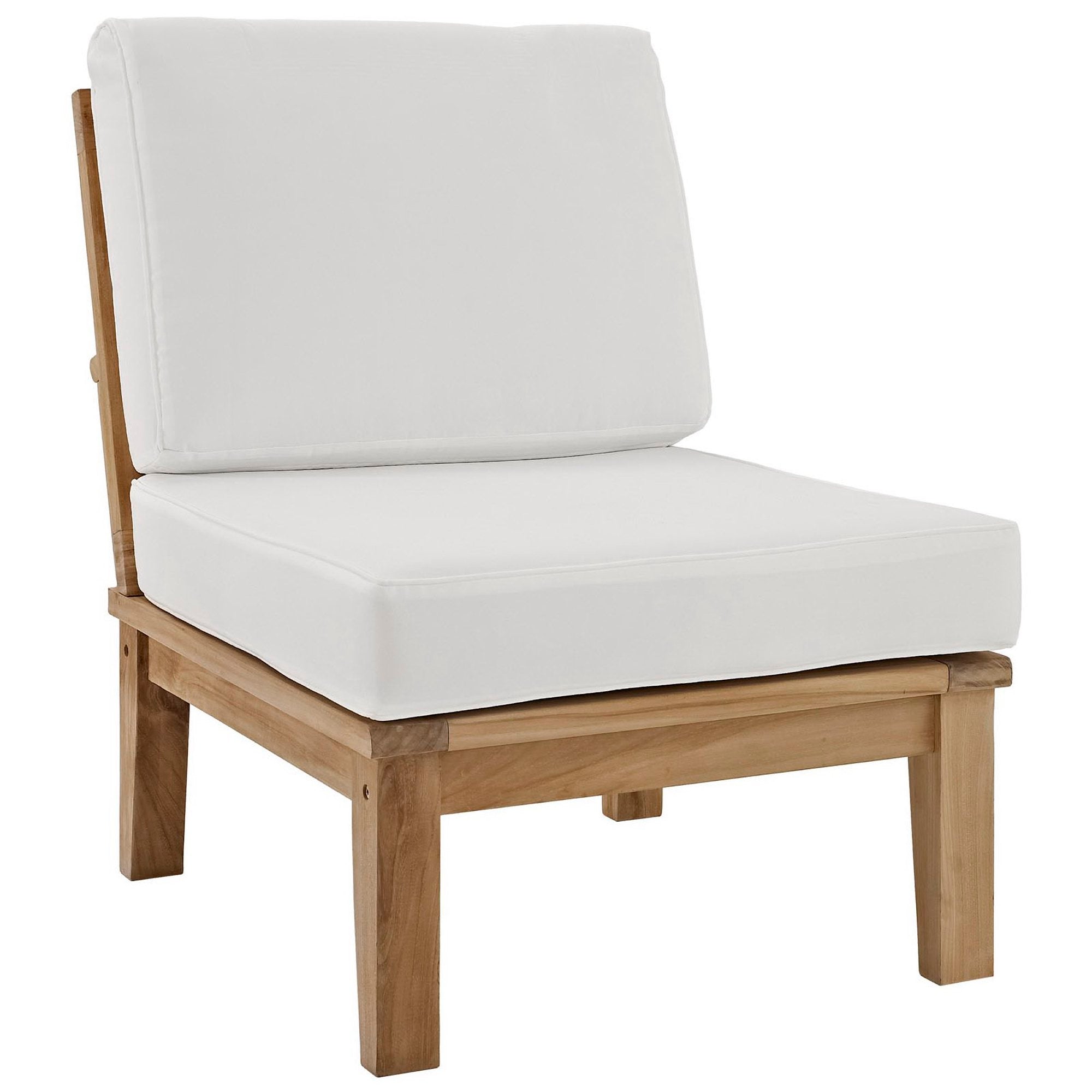 Marina 2 Piece Outdoor Patio Teak Set, Natural White