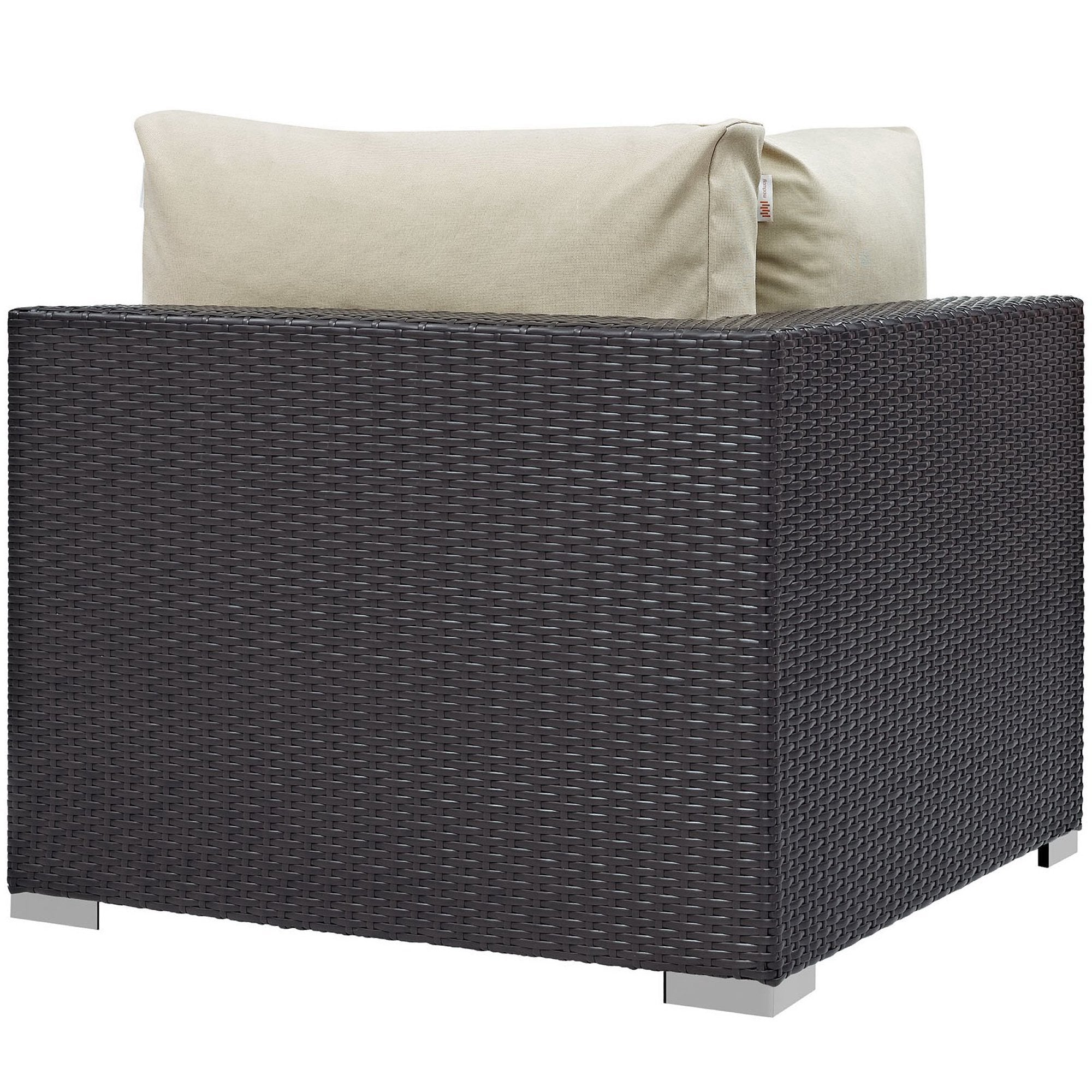 Convene Outdoor Patio Corner, Espresso Beige