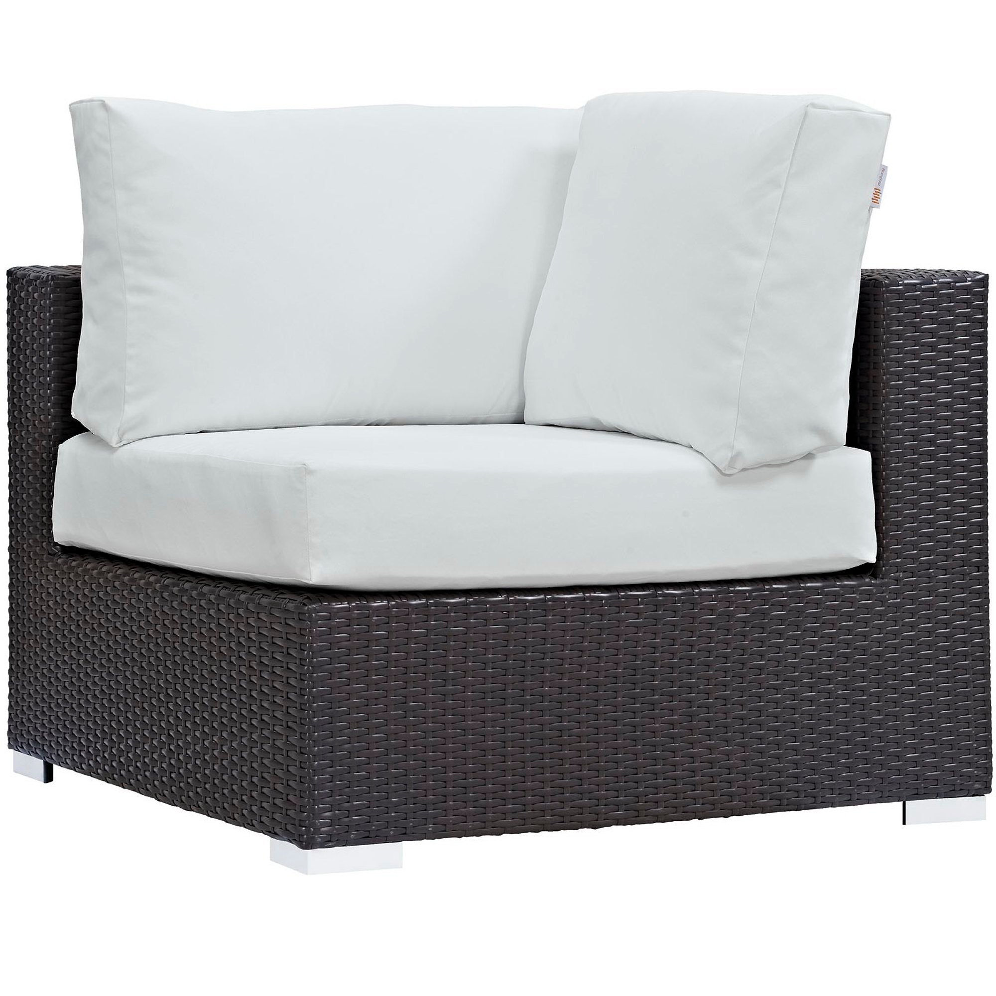 Convene Outdoor Patio Corner, Espresso White