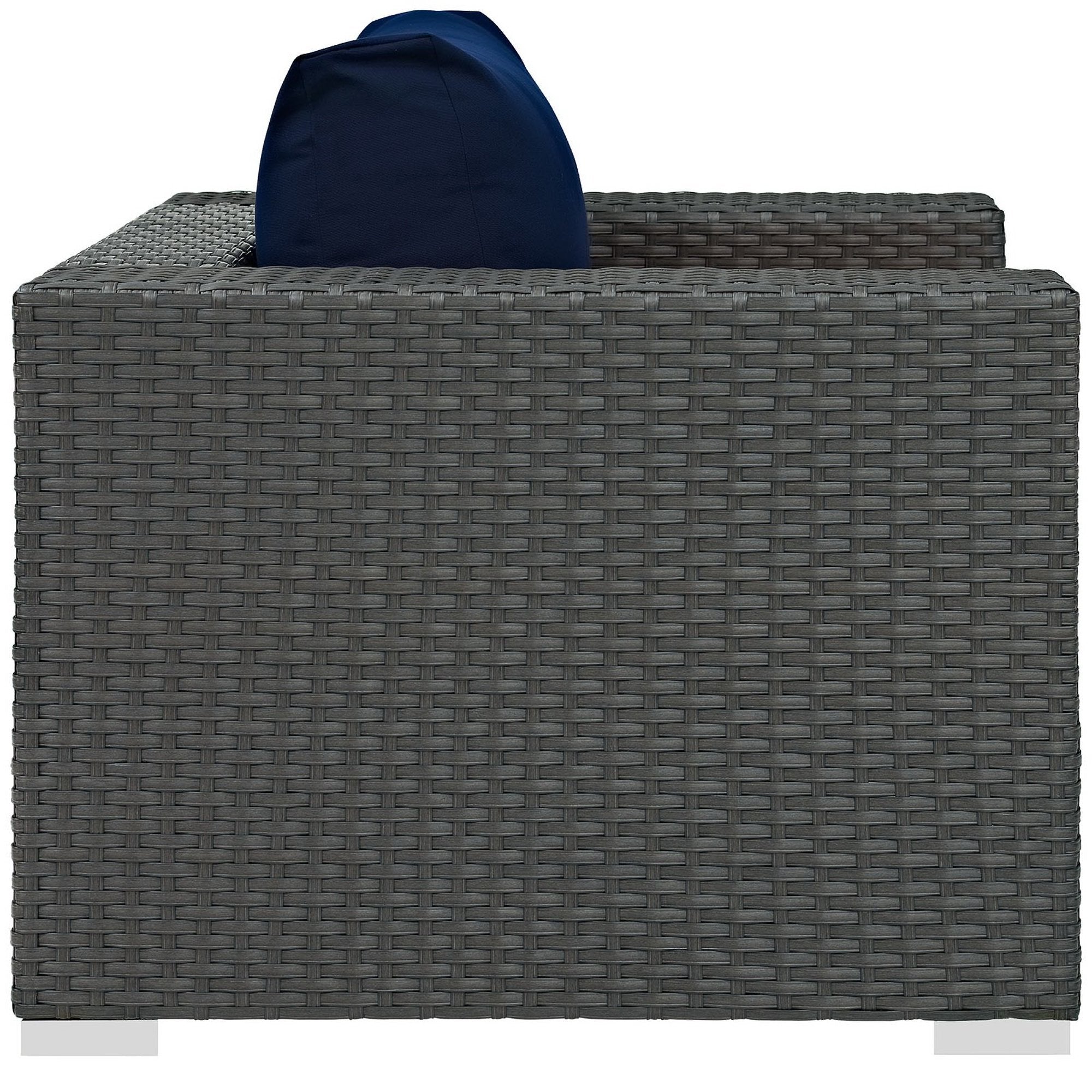 Sojourn Outdoor Patio Sunbrella® Armchair, Canvas Navy