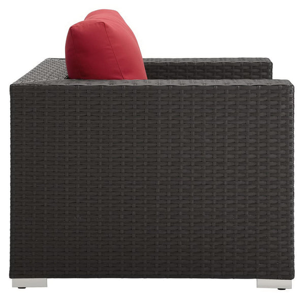 Sojourn Outdoor Patio Sunbrella® Armchair, Canvas Red