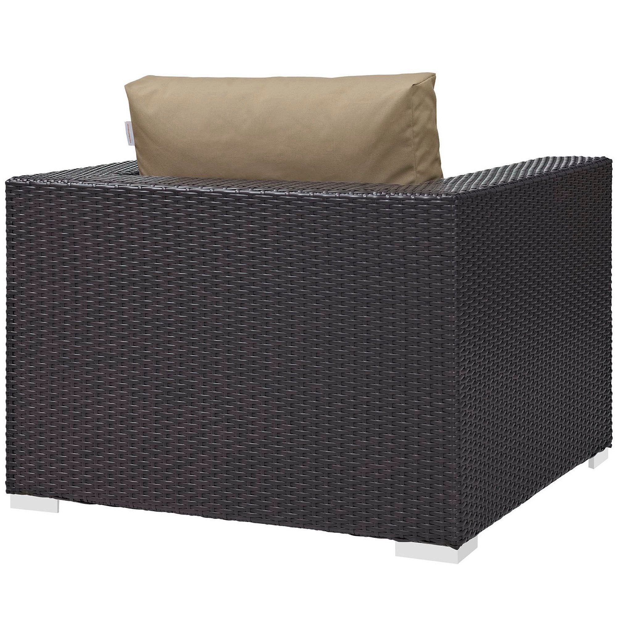 Convene Outdoor Patio Armchair, Espresso Mocha