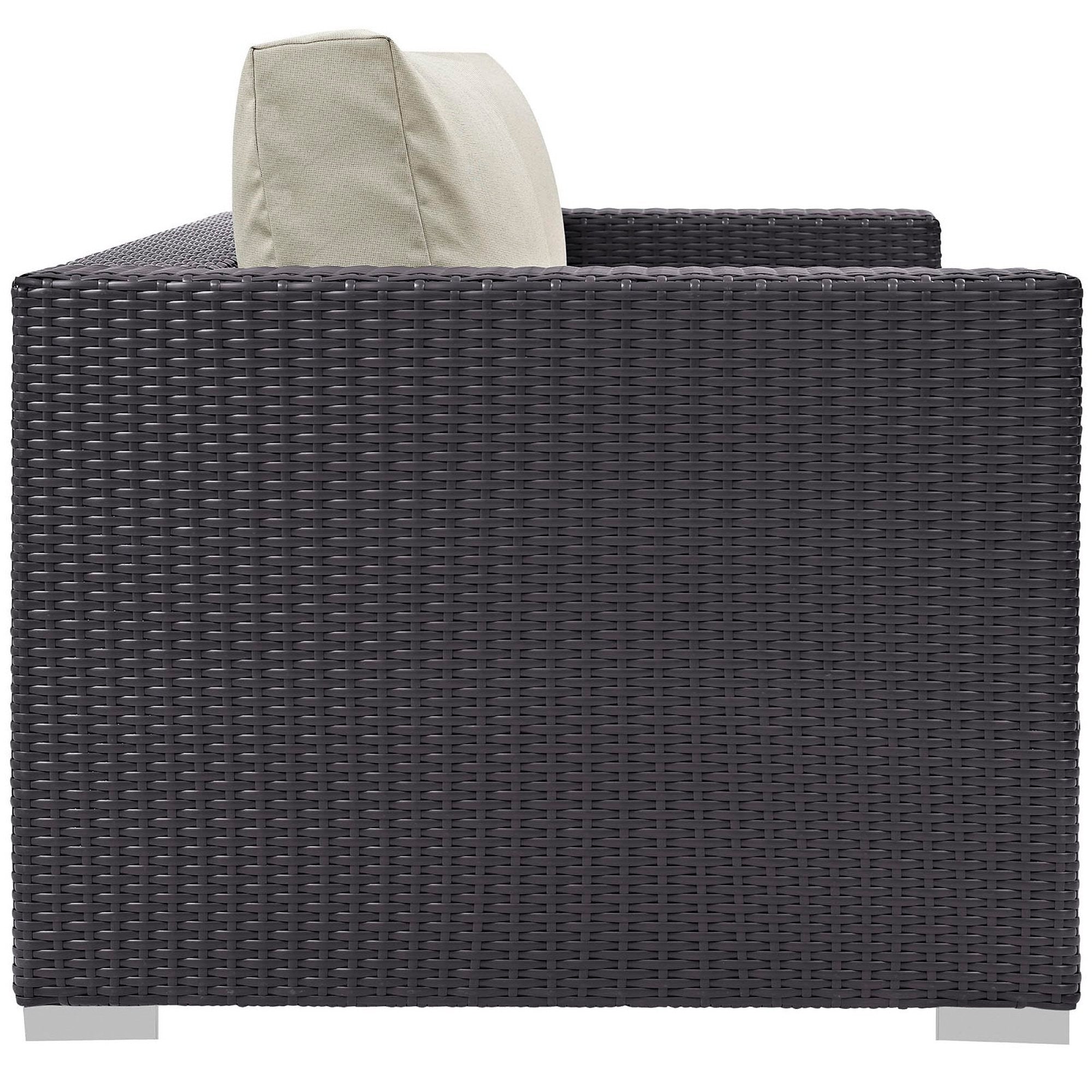 Convene Outdoor Patio Loveseat, Espresso Beige