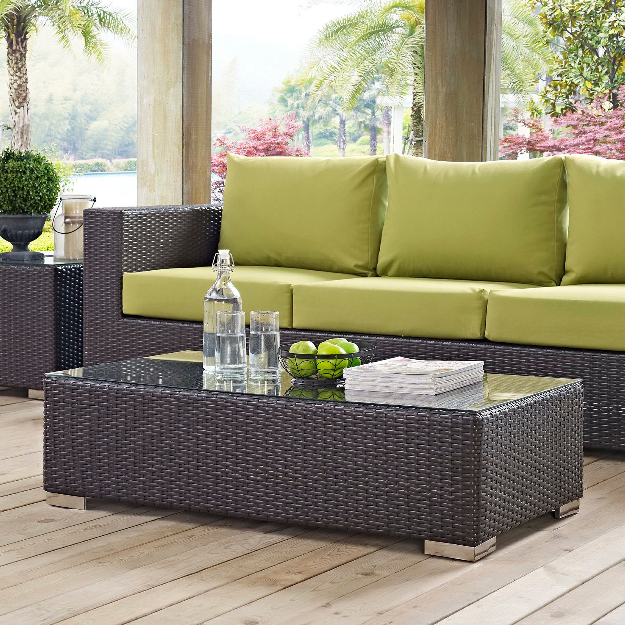 Convene Outdoor Patio Coffee Table, Espresso