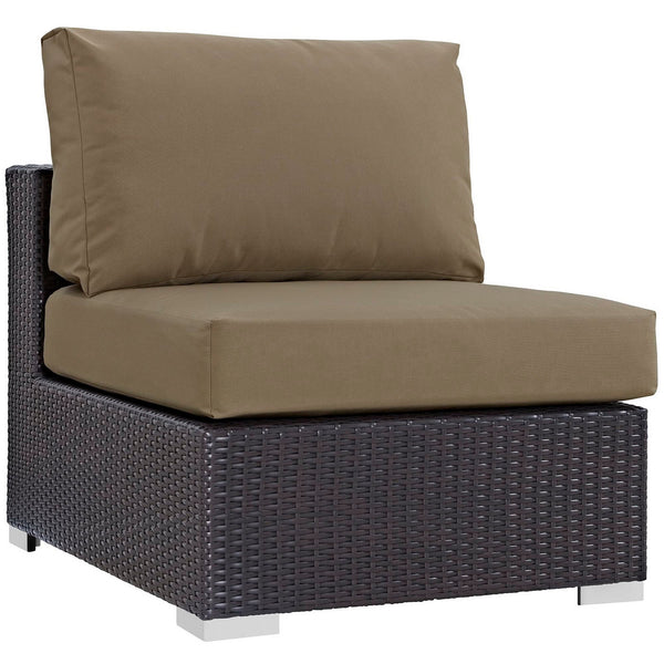 Convene Outdoor Patio Armless, Espresso Mocha