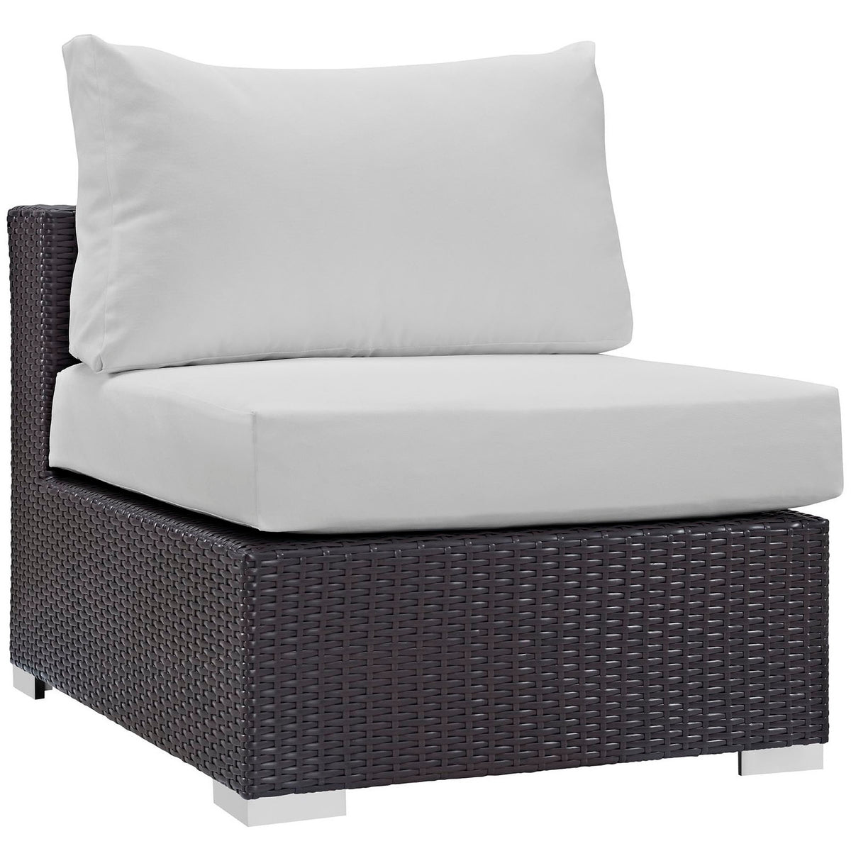 Convene Outdoor Patio Armless, Espresso White