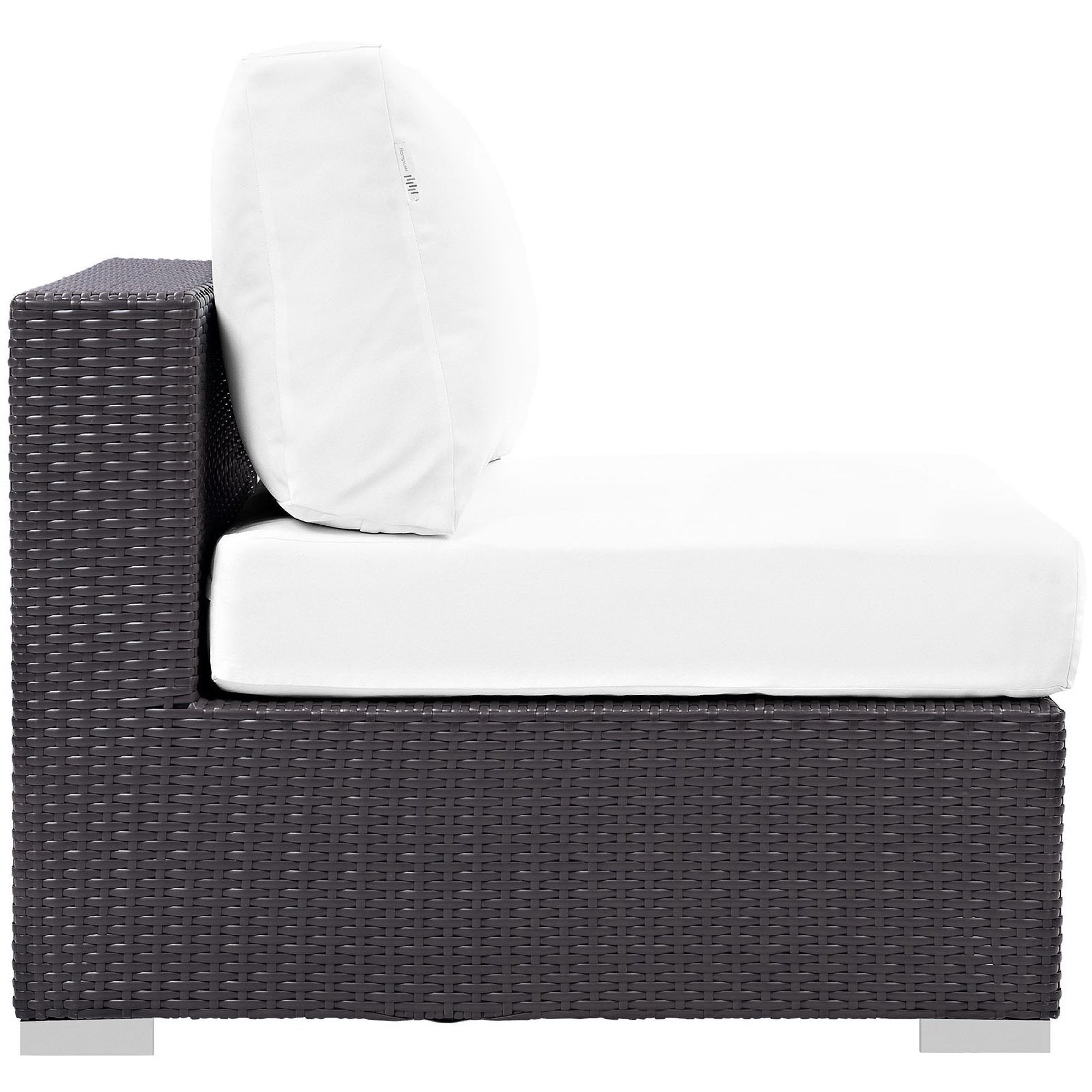 Convene Outdoor Patio Armless, Espresso White