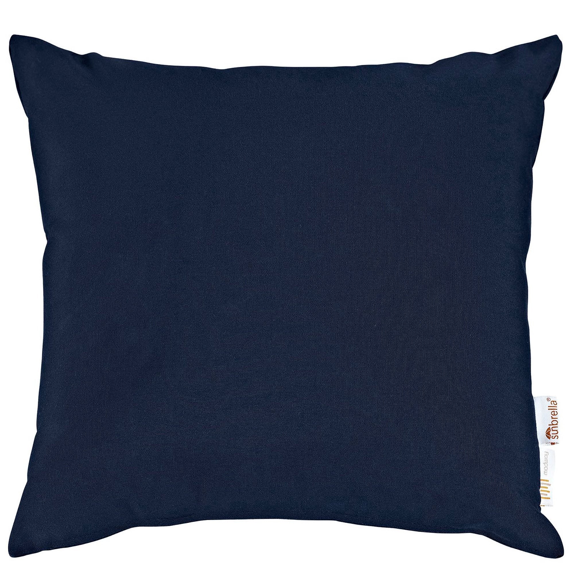Summon 2 Piece Outdoor Patio Sunbrella® Pillow Set, Navy