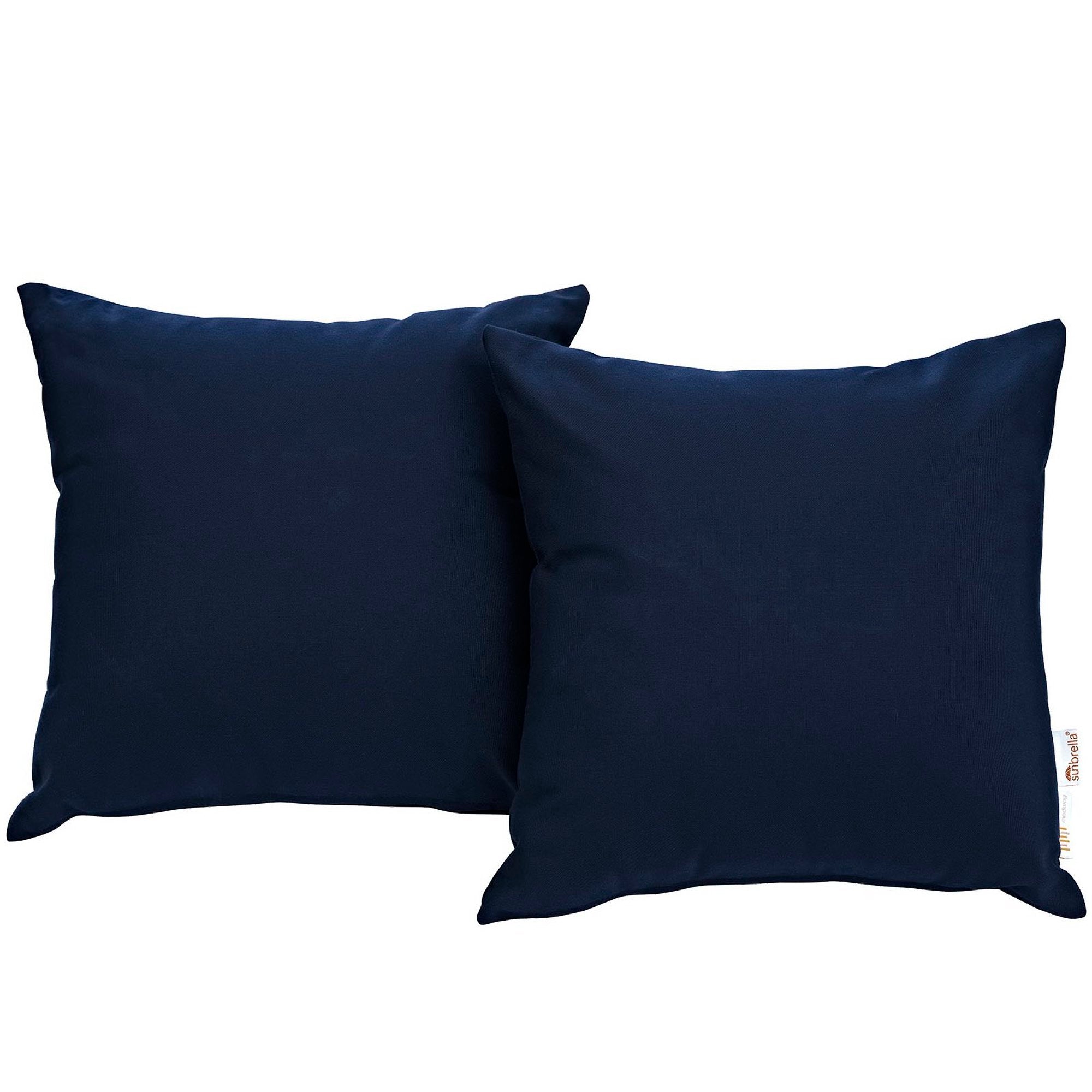 Summon 2 Piece Outdoor Patio Sunbrella® Pillow Set, Navy