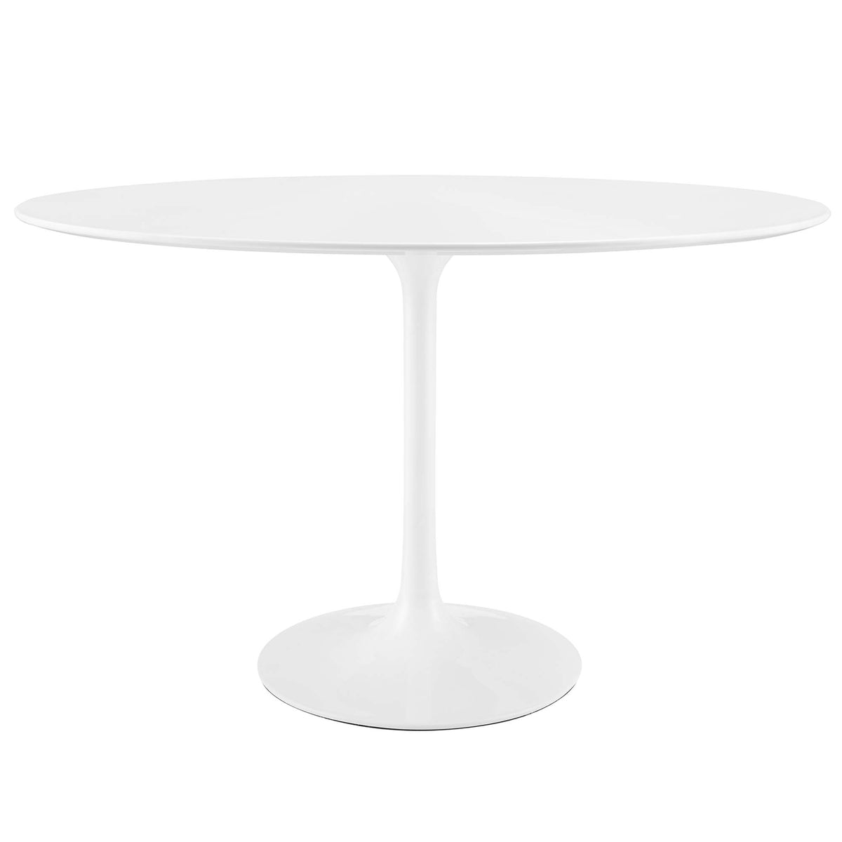 Lippa 48" Oval Wood Dining Table, White