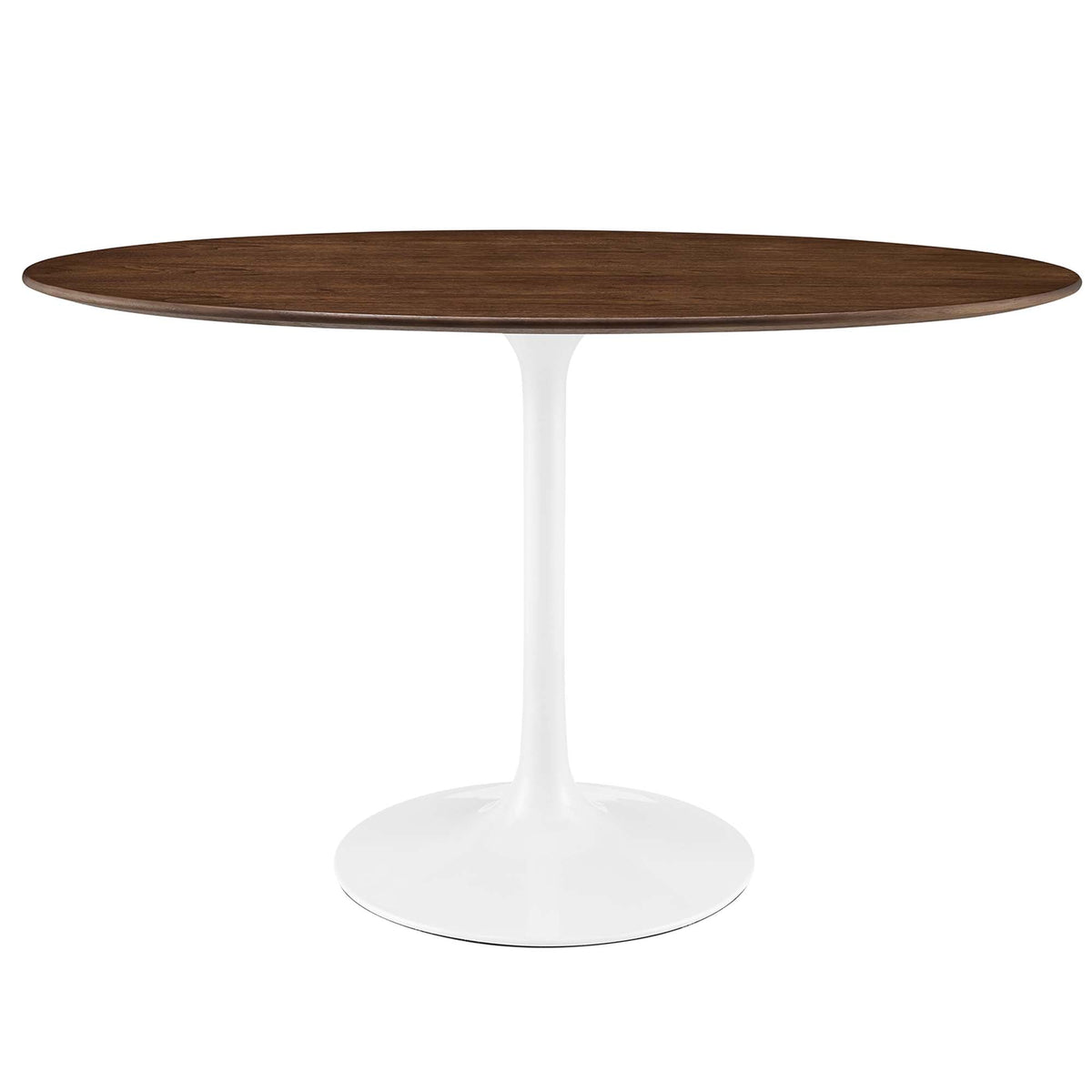 Lippa 48" Oval Wood Dining Table, Walnut