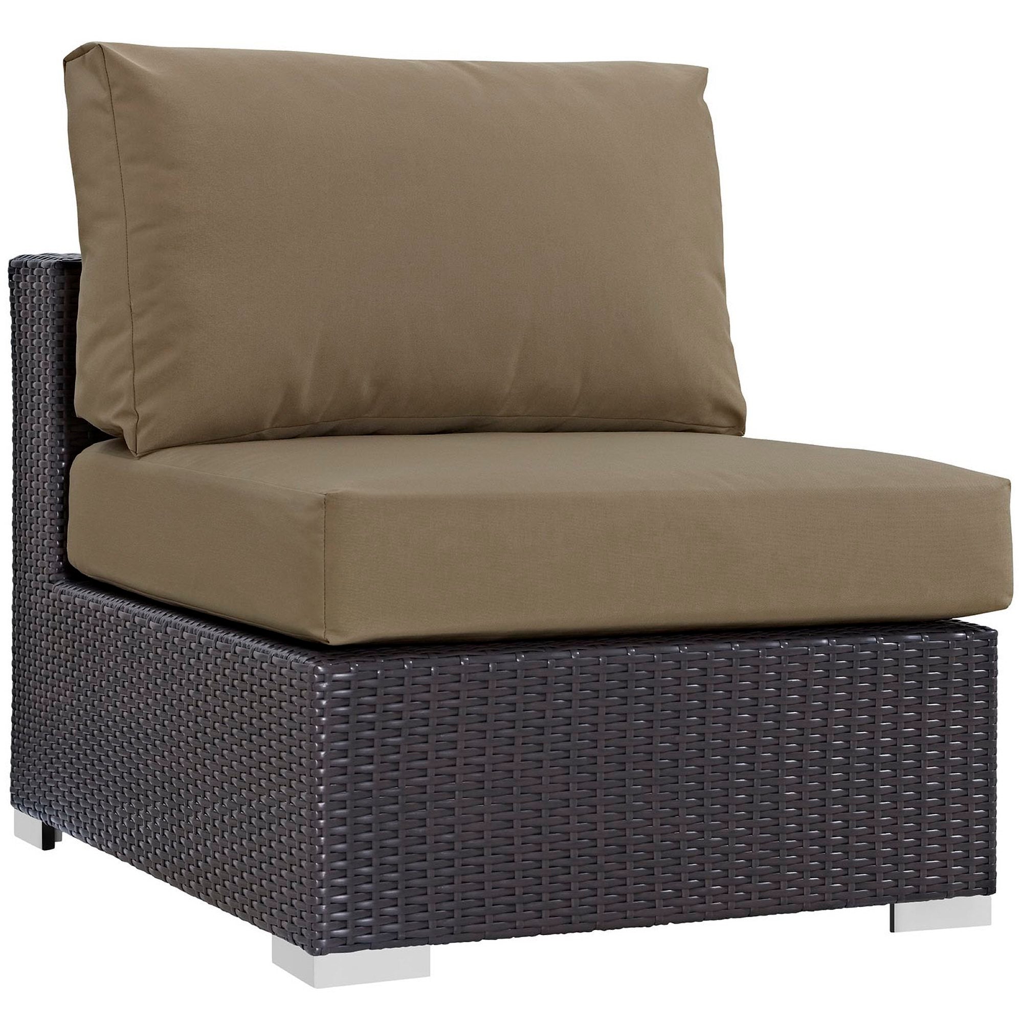 Convene 6 Piece Outdoor Patio Sectional Set, Espresso Mocha