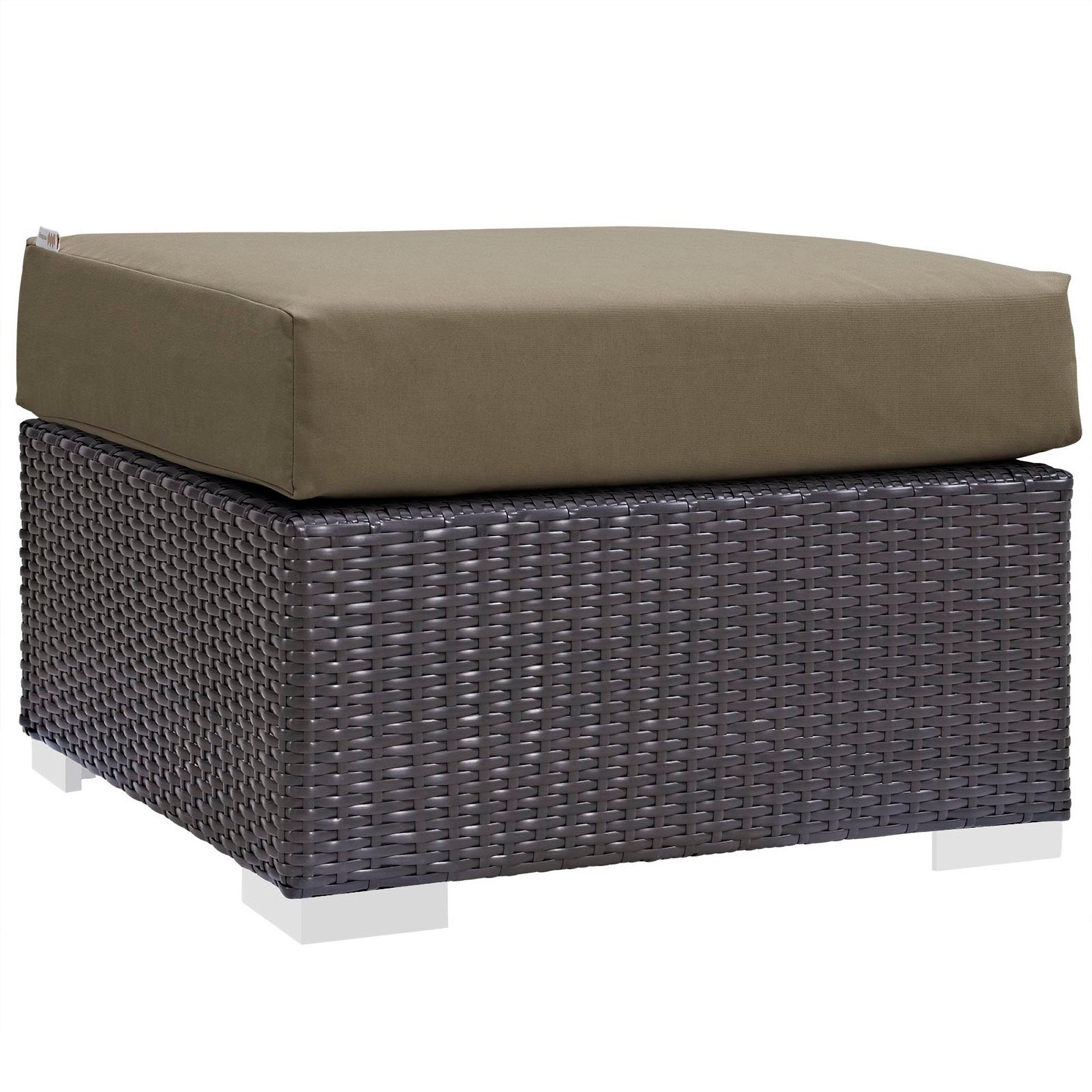 Convene 6 Piece Outdoor Patio Sectional Set, Espresso Mocha