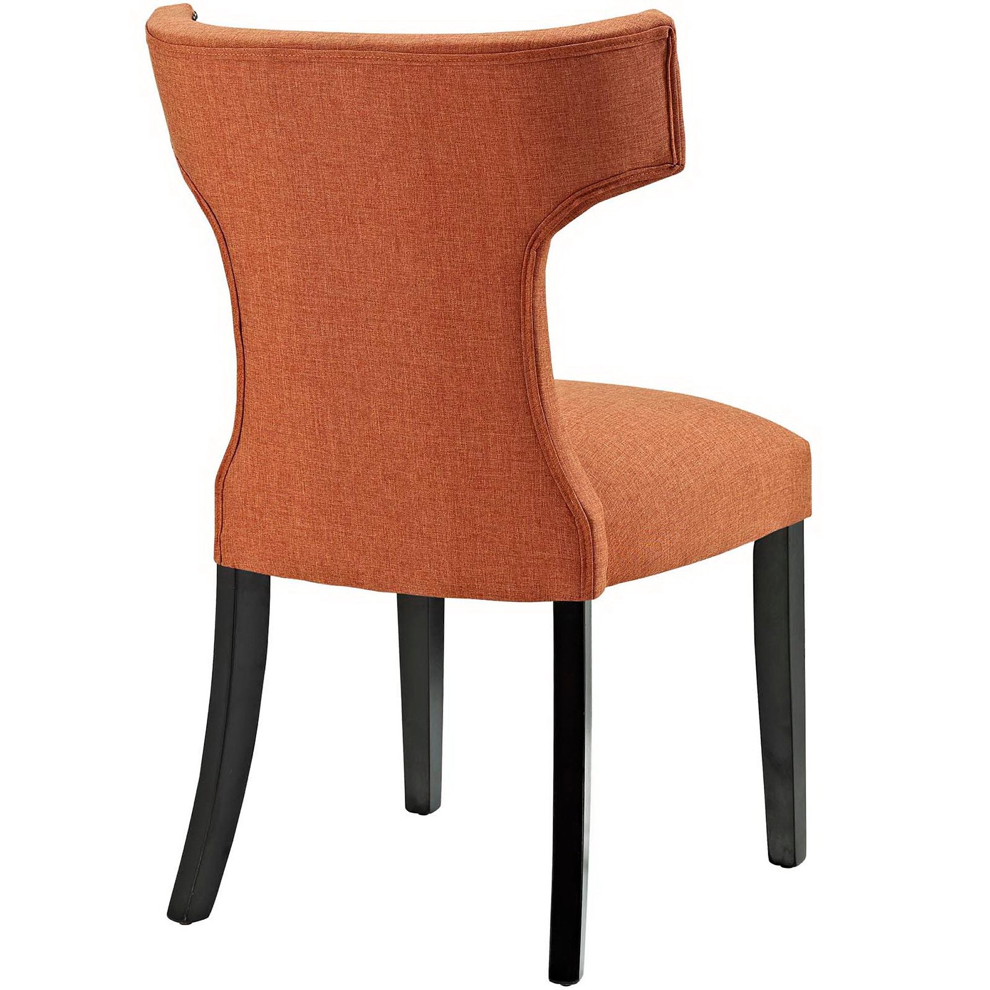 Curve Fabric Dining Chair, Orange