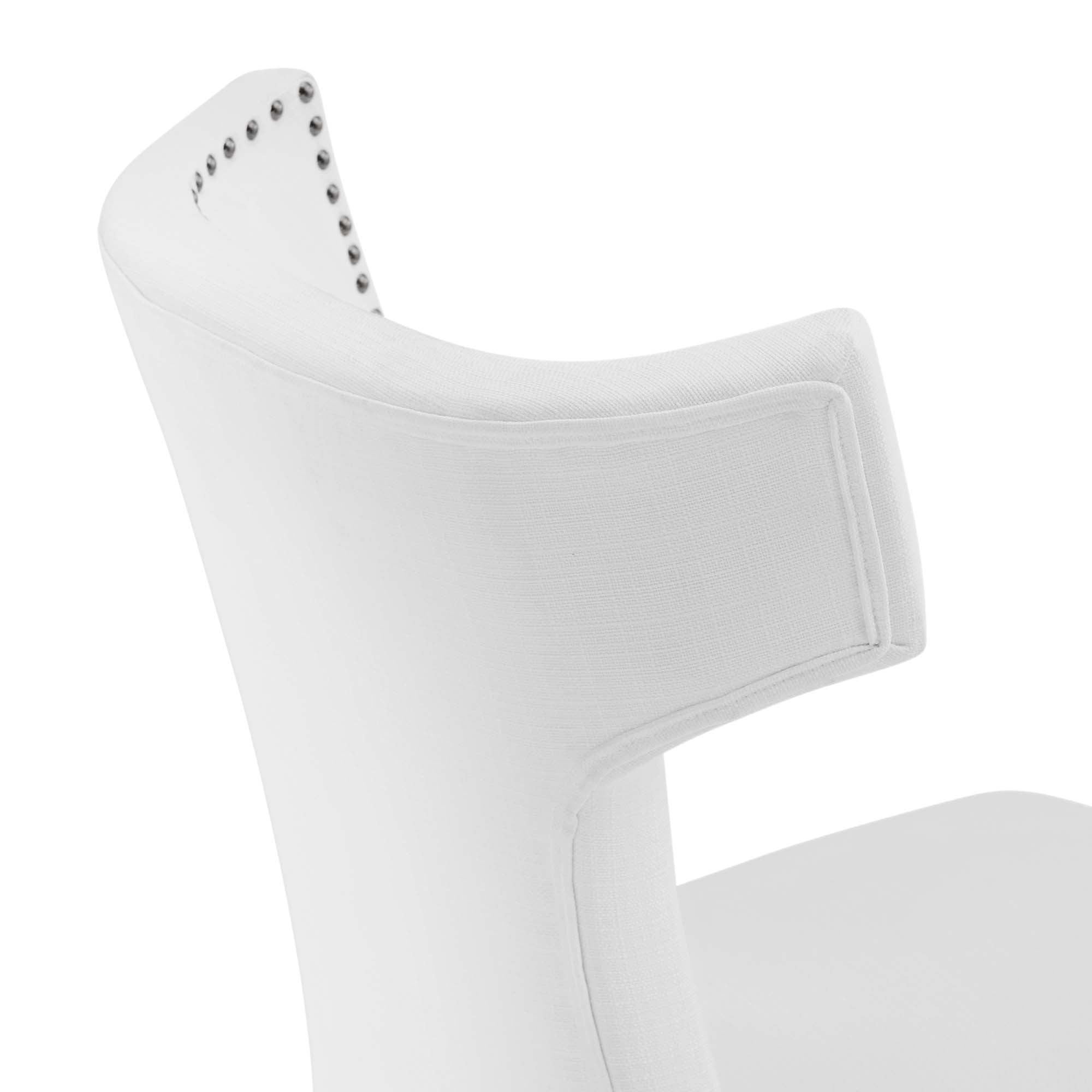 Curve Fabric Dining Chair, White