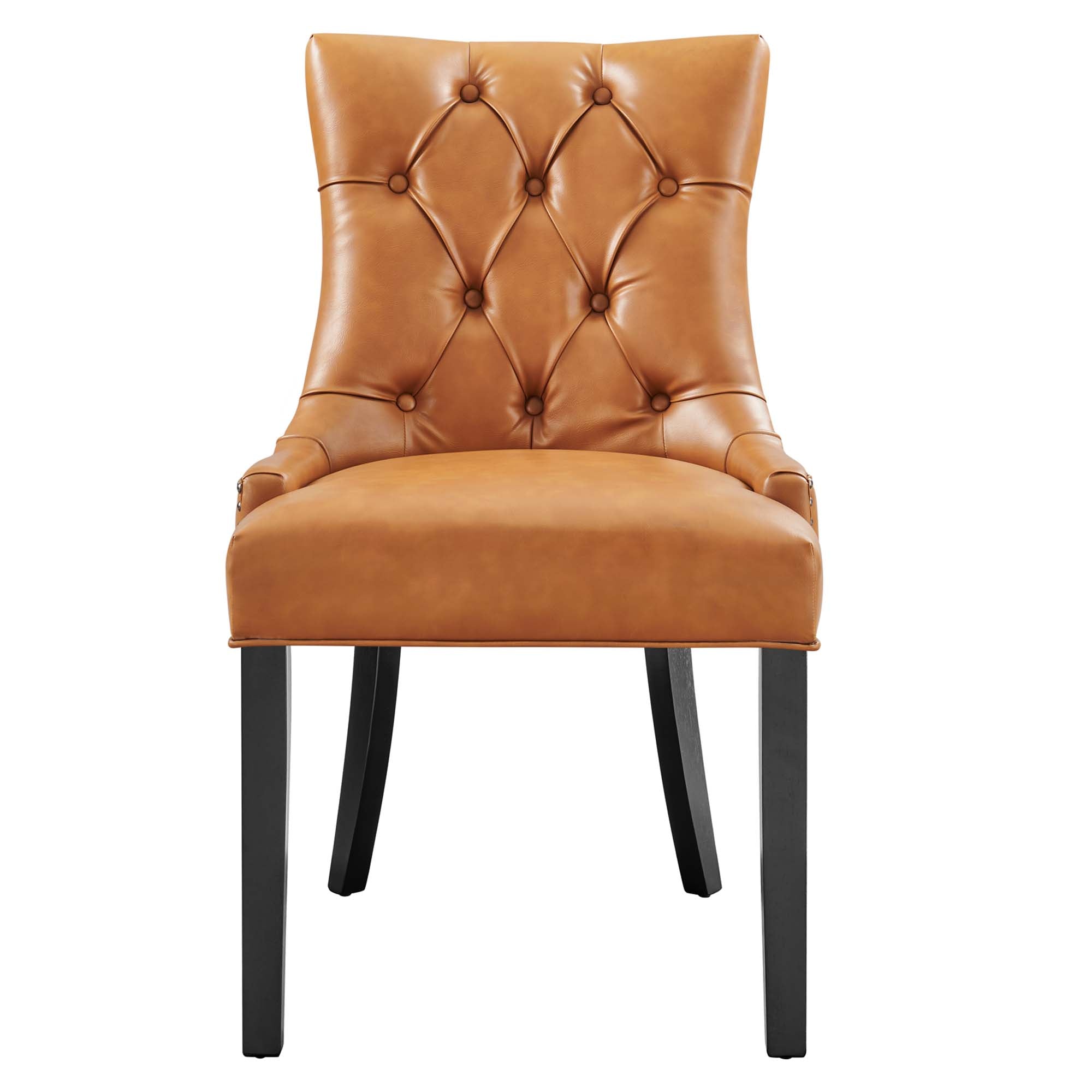 Regent Tufted Vegan Leather Dining Chair, Tan