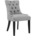 Regent Tufted Fabric Dining Chair, Light Gray